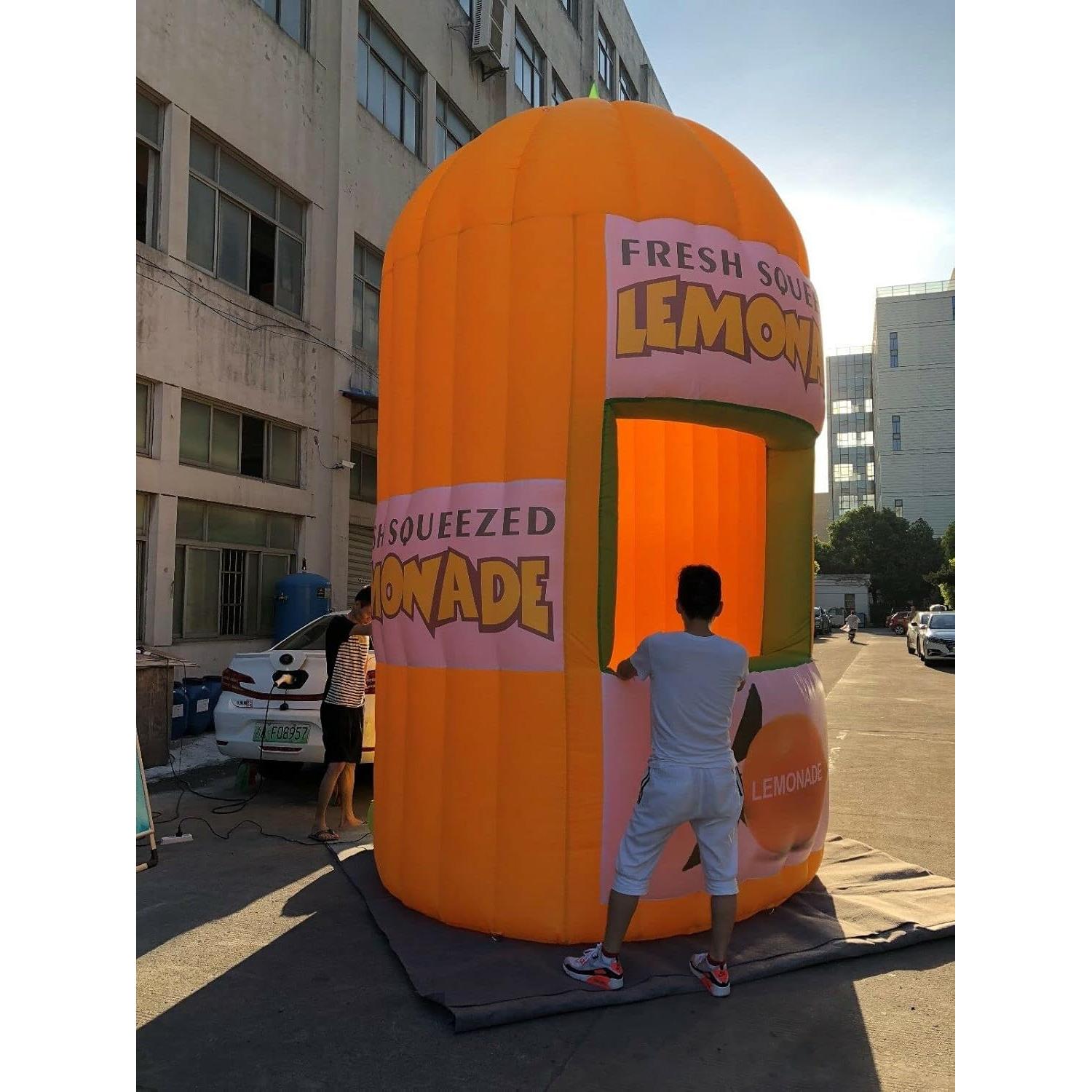 Stand Inflable de Bebidas Amarillo Genérico 3.66m Iluminado