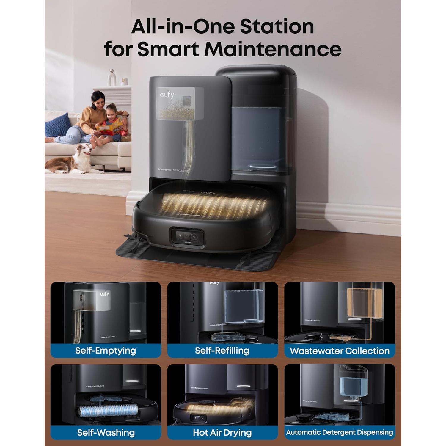 Robot Aspiradora eufy E25 con Mopa Rodante y 20,000 Pa