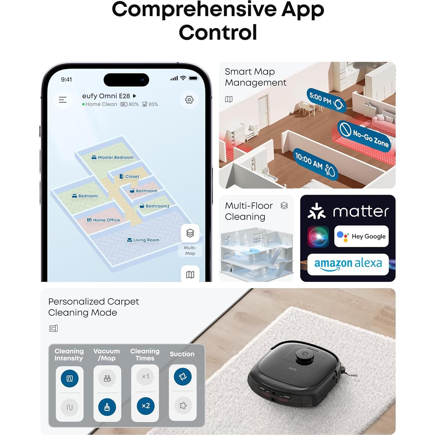 Robot Aspiradora eufy E25 con Mopa Rodante y 20,000 Pa