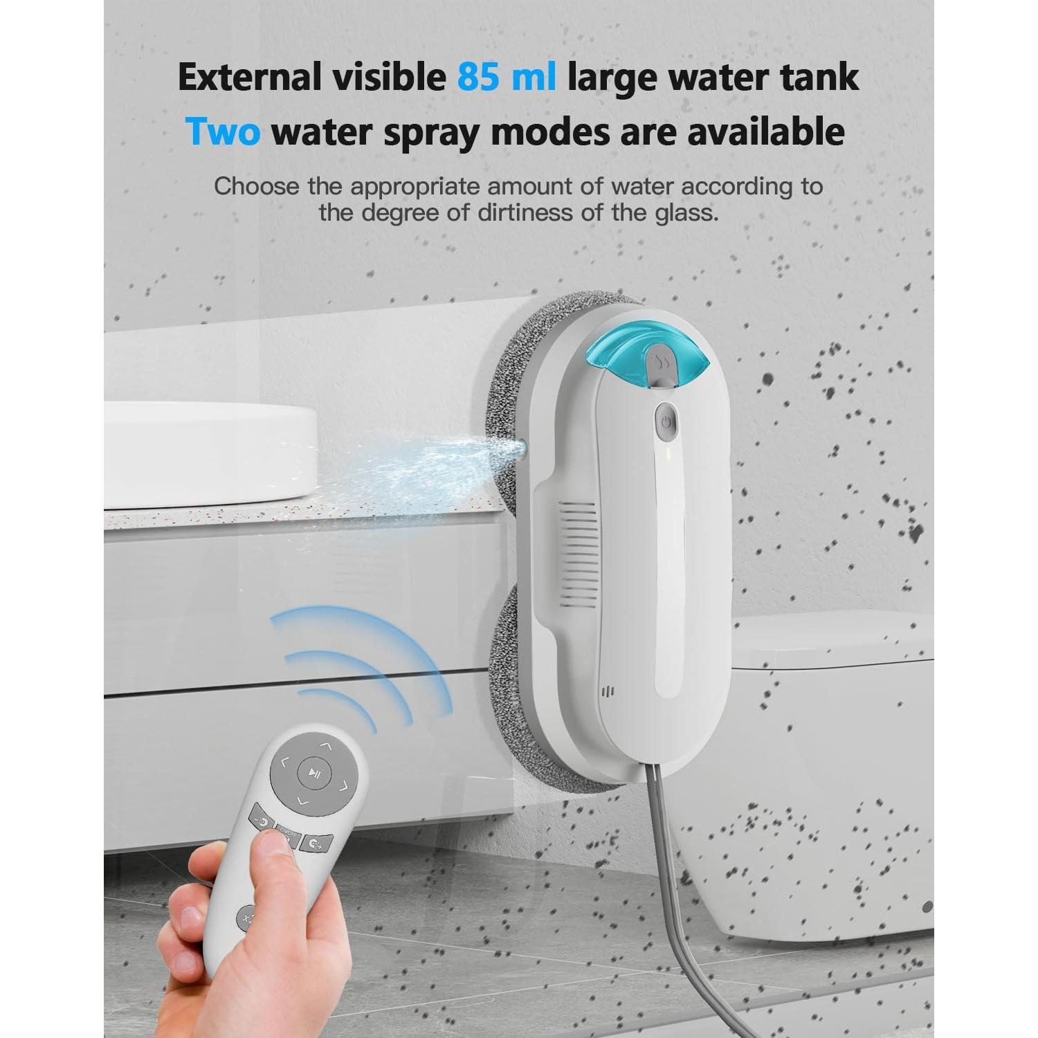 Robot Limpiador de Ventanas HIXZAP X1 con Spray Ultrasónico 85ml