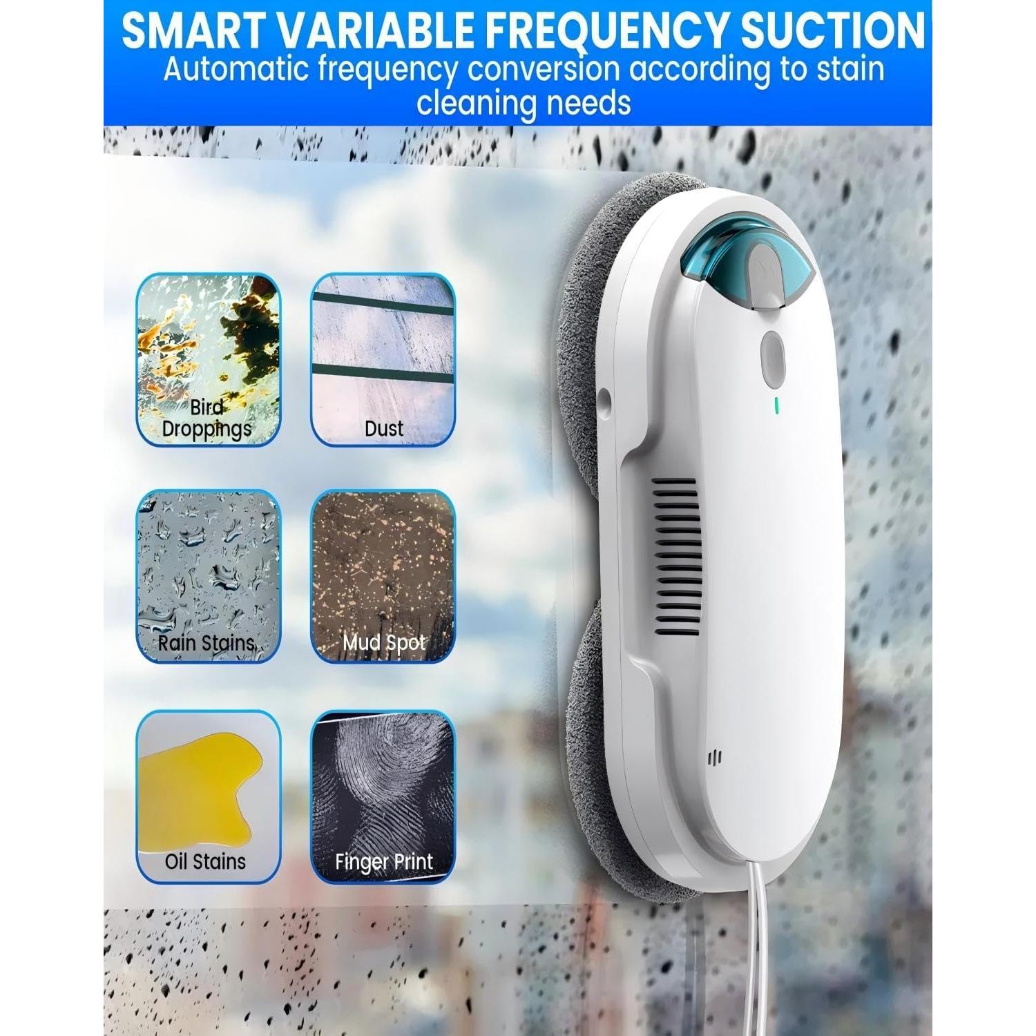 Robot Limpiador de Ventanas HIXZAP X1 con Spray Ultrasónico 85ml