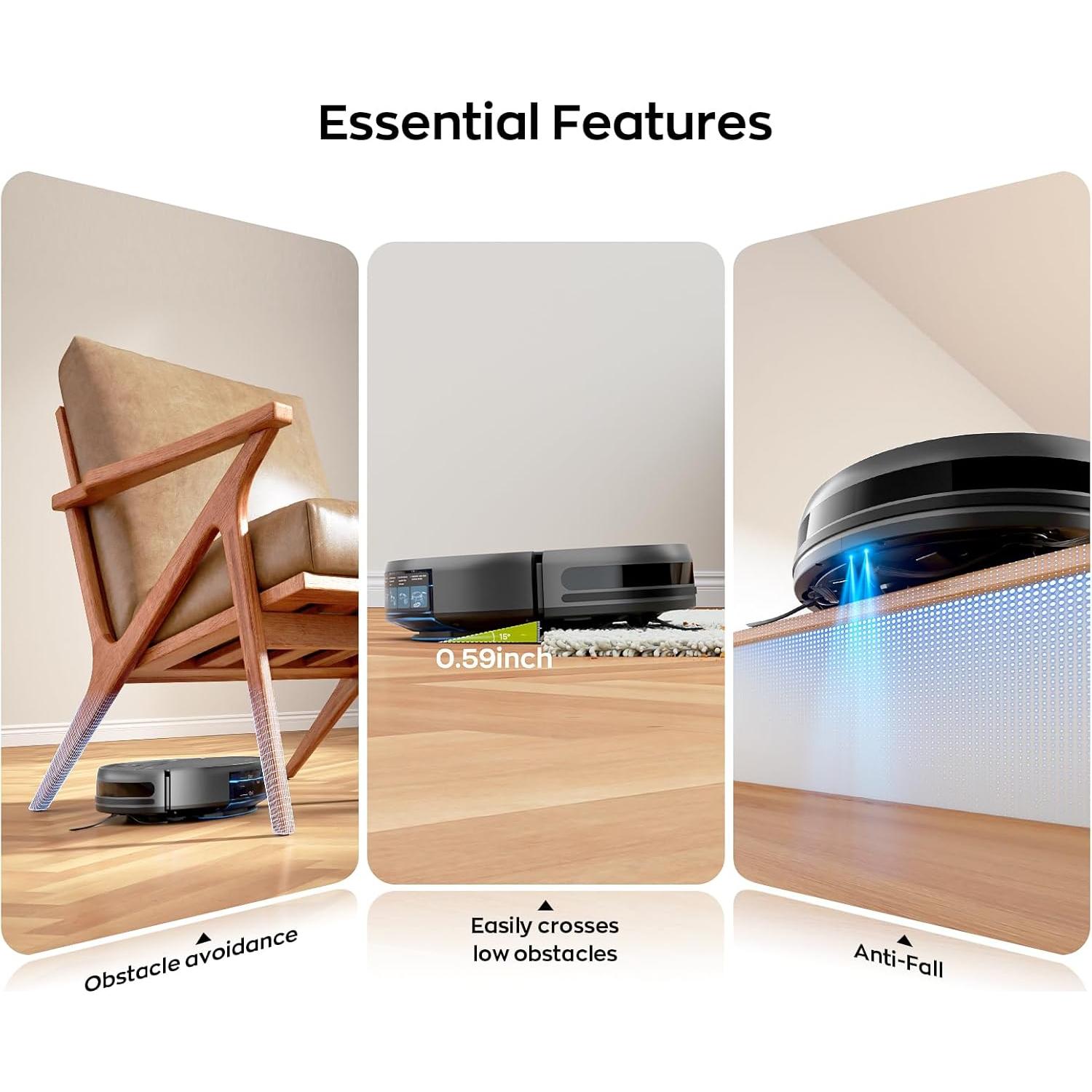 Robot Aspirador y Mopa 2 en 1 MANVN BR151, 2300Pa, Wi-Fi