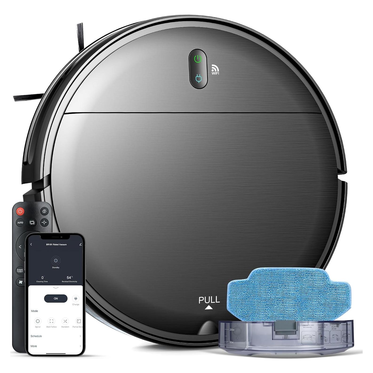 Robot Aspirador y Mopa 2 en 1 MAMNV 2300Pa Control App