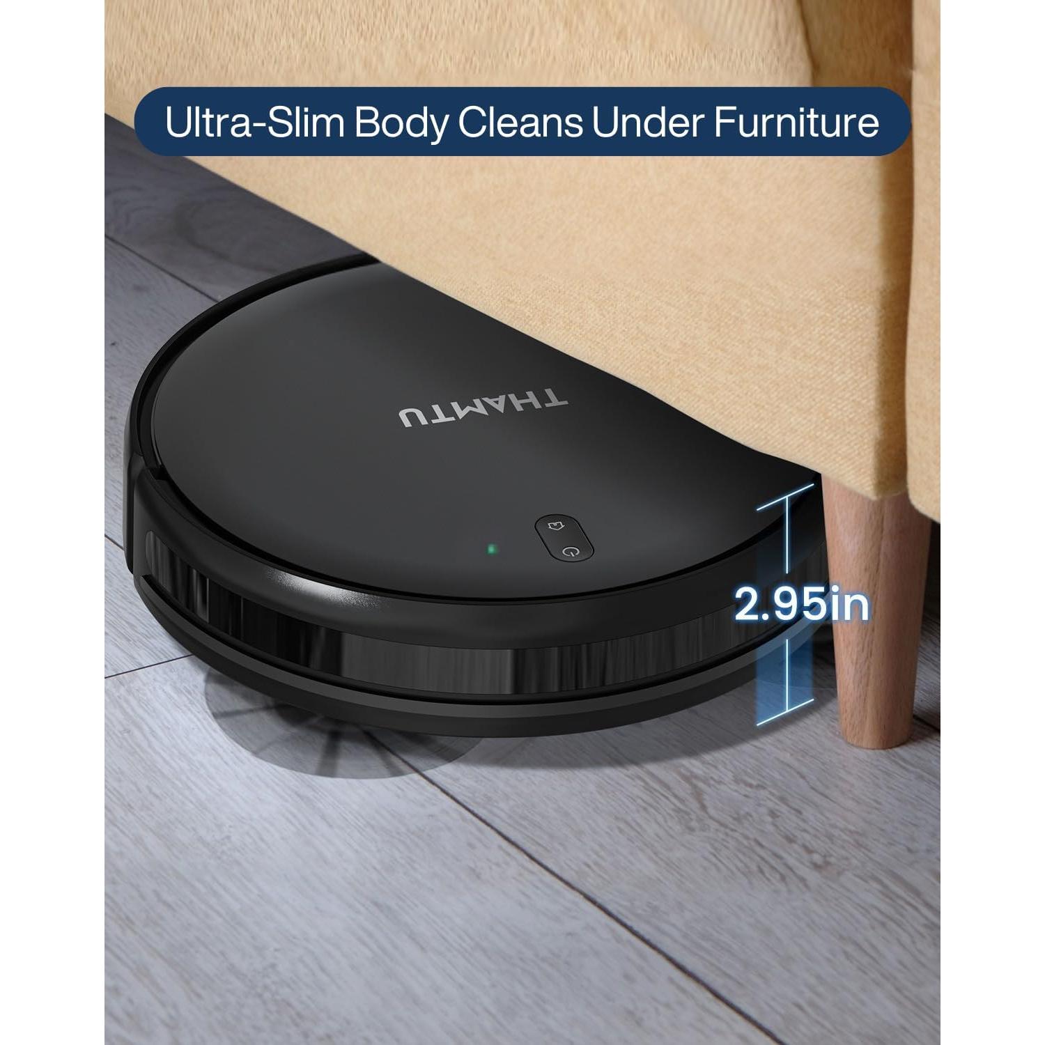 Aspiradora Robot Thamtu L200-B, Potente Succión 3000Pa, Limpieza Autocargable