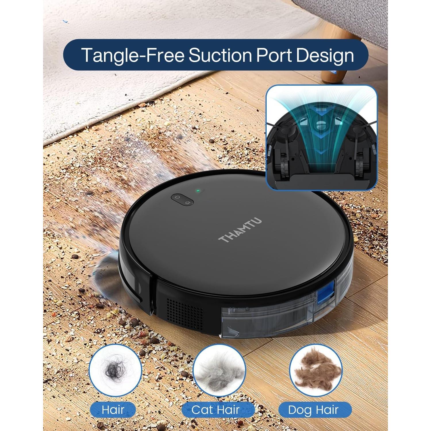 Aspiradora Robot Thamtu L200-B, Potente Succión 3000Pa, Limpieza Autocargable