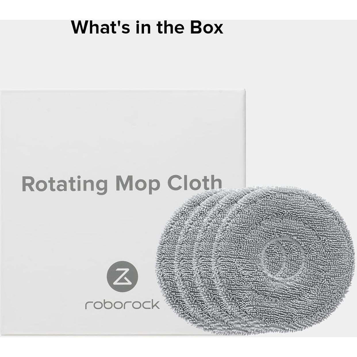 Paño de Mopa Rotativo Roborock Saros 10R y Z70 - 4PCS Microfibra
