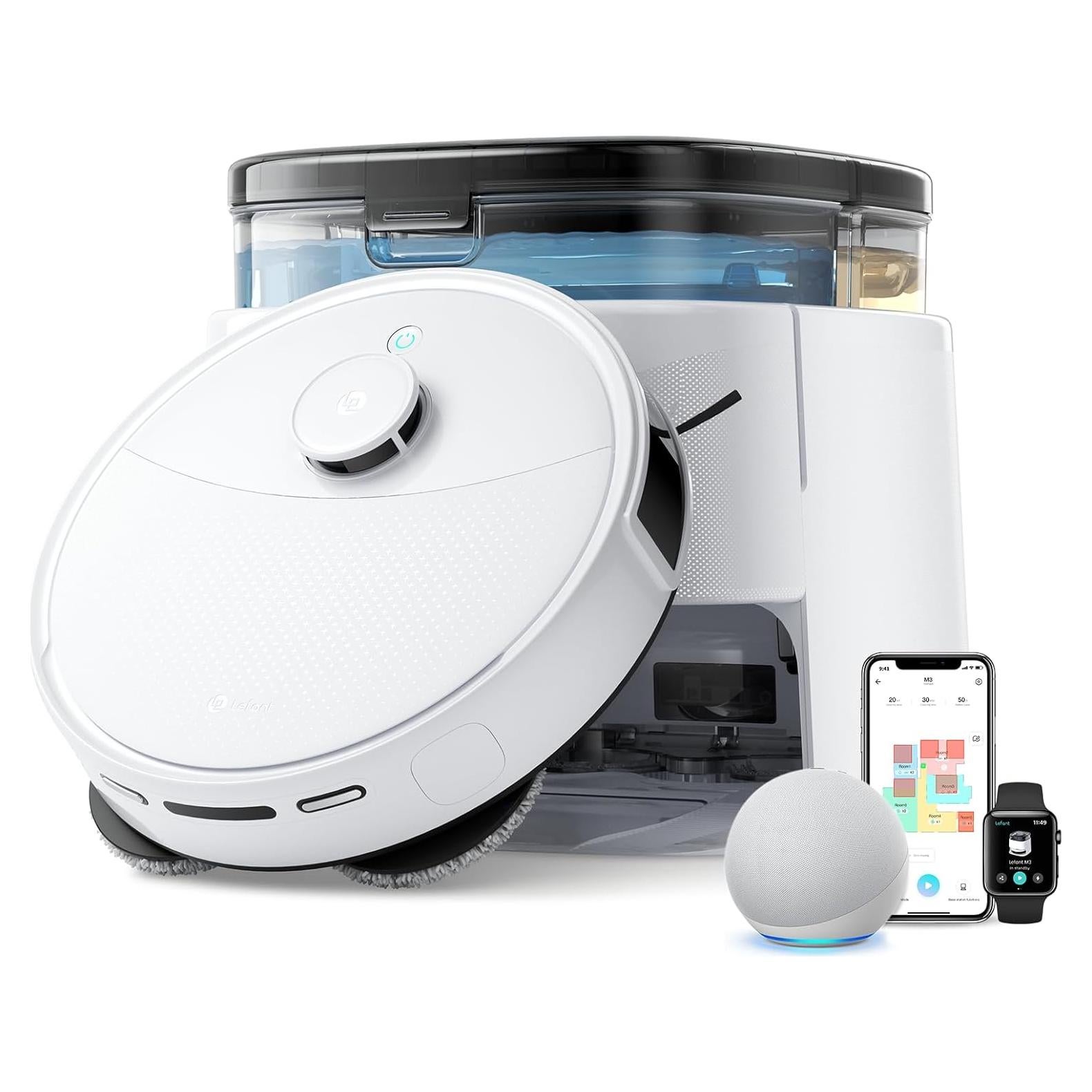 Robot Aspirador Lefant M3 con Mopa y LiDAR, 12000Pa