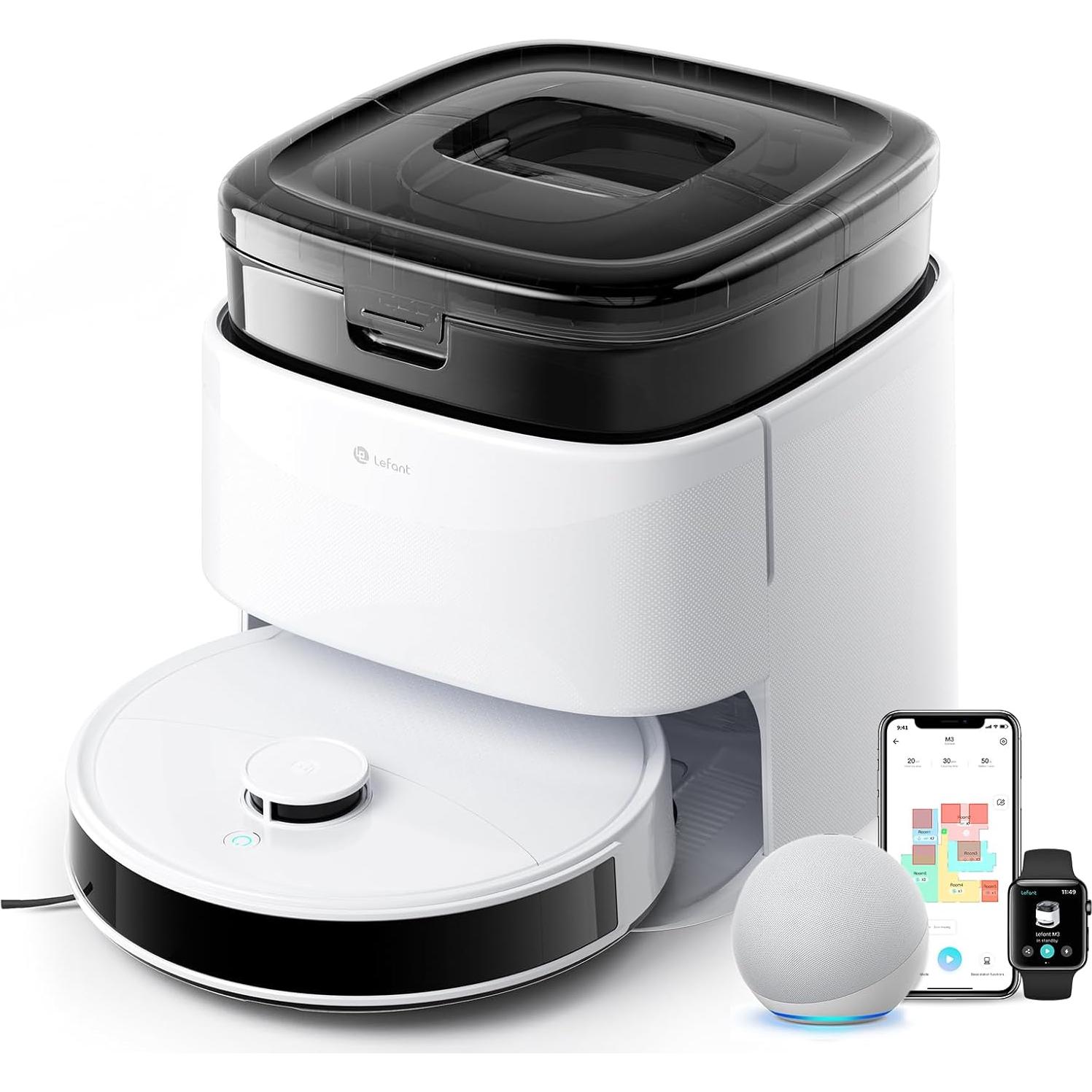 Robot Aspirador Lefant M3 con Mopa y LiDAR, 12000Pa