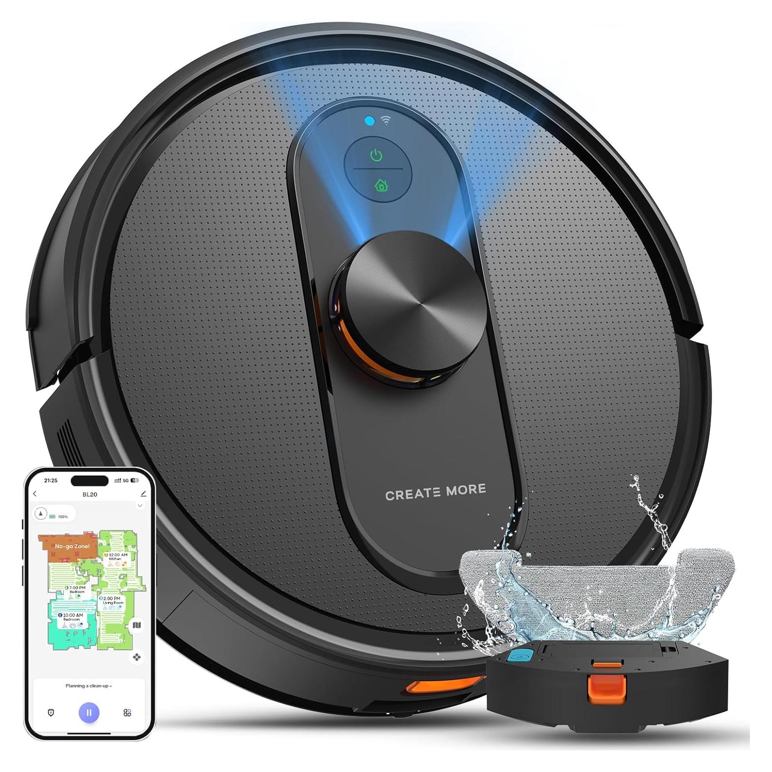 Robot Aspirador Eitton BL20 Pro con Mapeo LiDAR 5000Pa