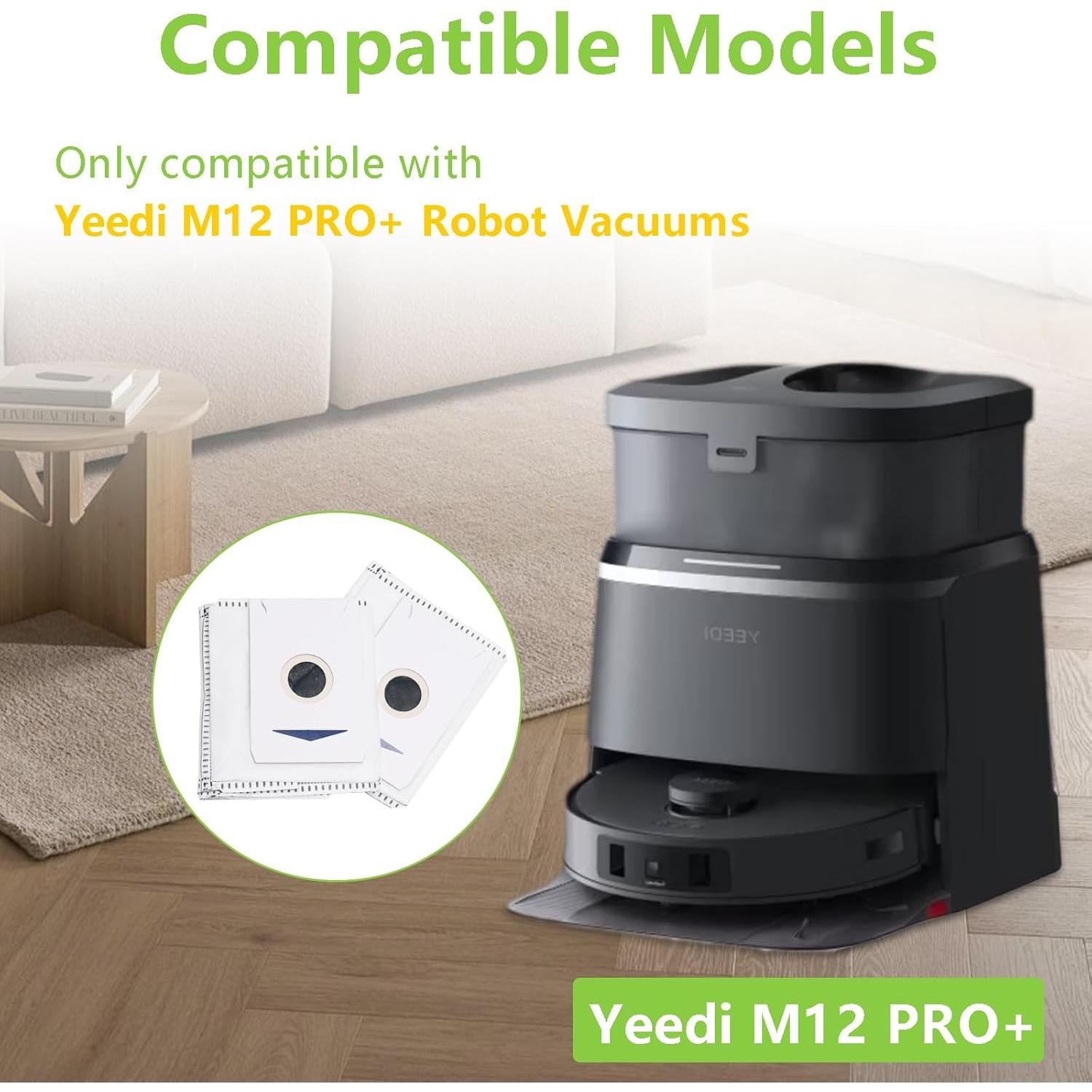 Paquete de 12 bolsas de repuesto BUXEBUX para Yeedi M12 PRO+