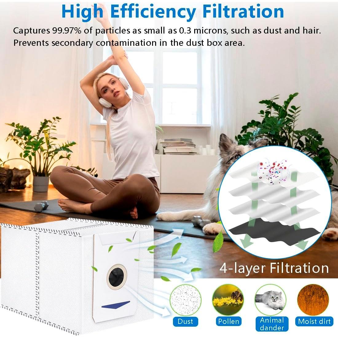 Paquete de 12 bolsas de repuesto BUXEBUX para Yeedi M12 PRO+