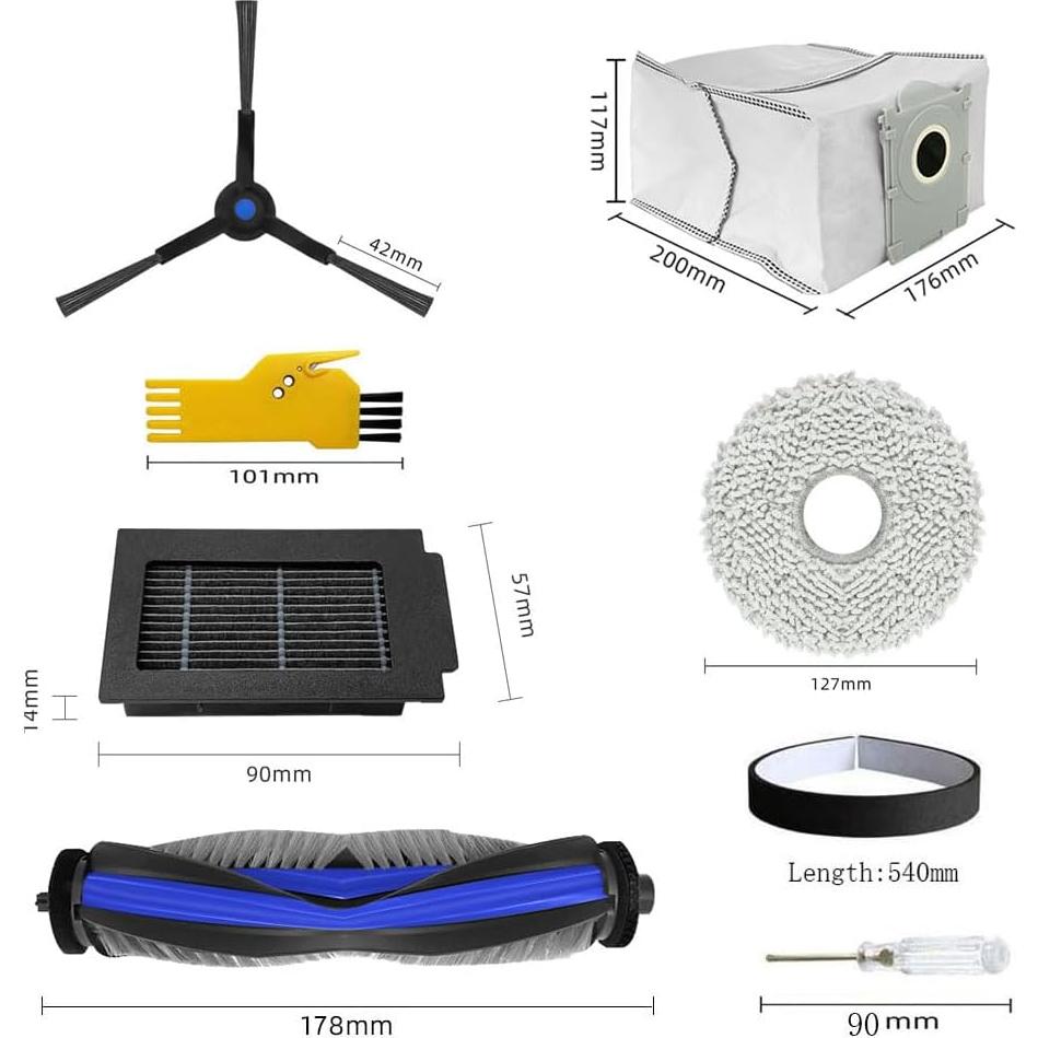 Piezas de Repuesto Aoteng para Aspiradora ECOVACS DEEBOT T50 Max Pro Omni