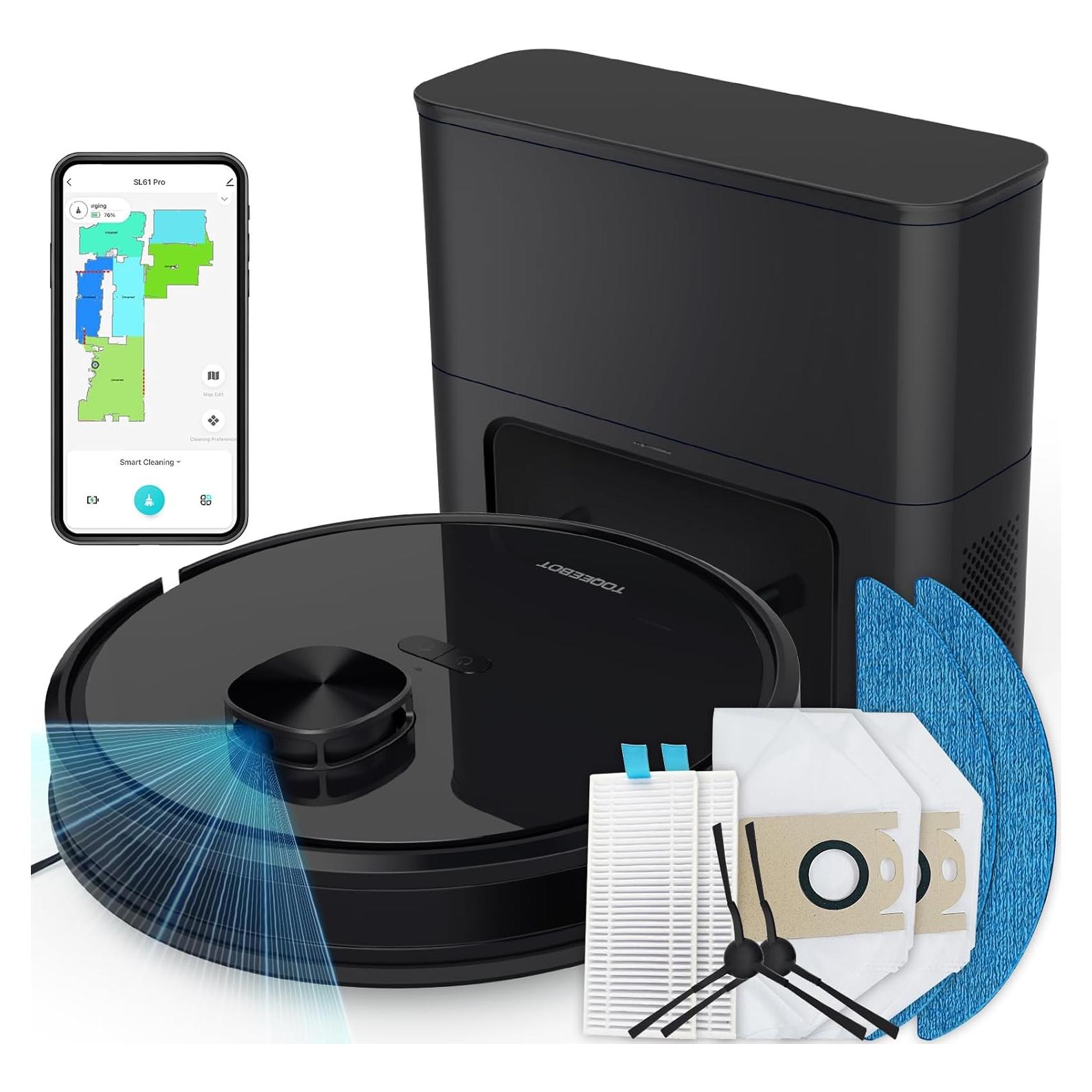 Aspiradora Robot TOQEEBOT SL61Pro con Mopa y Auto-Vaciado