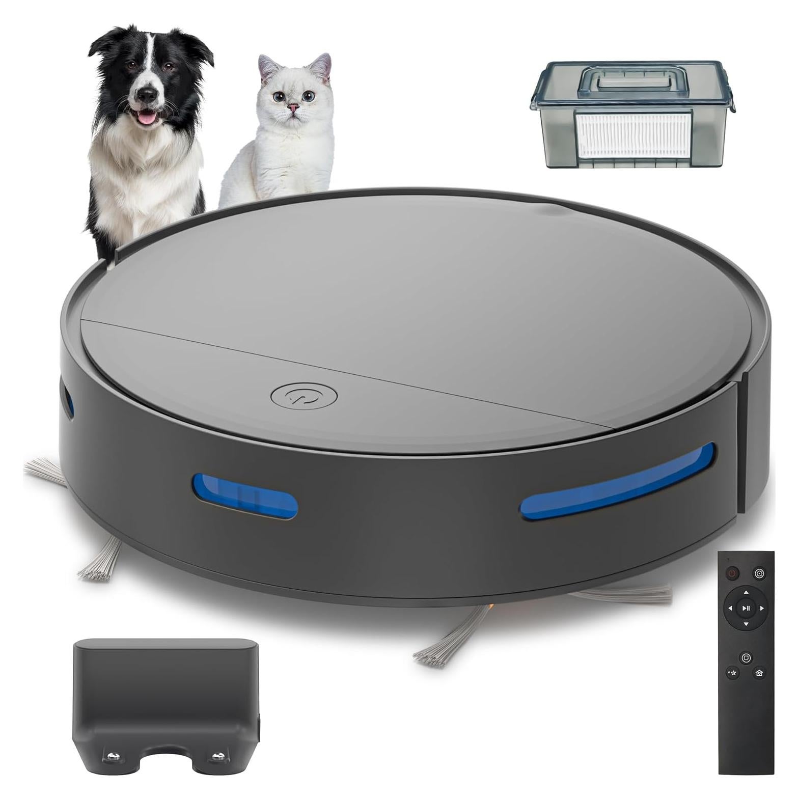 Aspiradora Robot ENCHE 808 3500Pa Control Remoto 550ML Pelo Mascotas