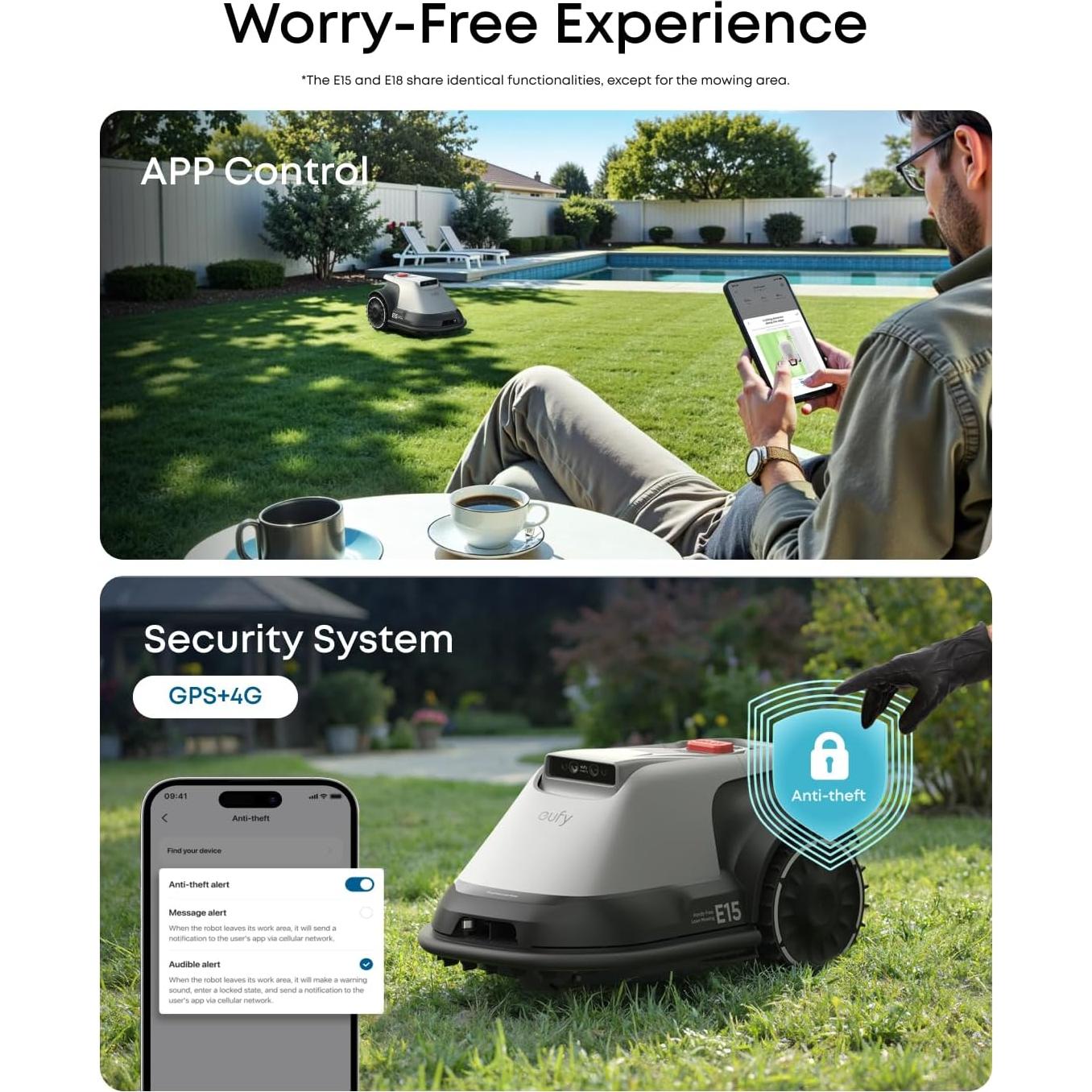 Paquete eufy Aspiradora Robot 11S Max + Cortacésped E15