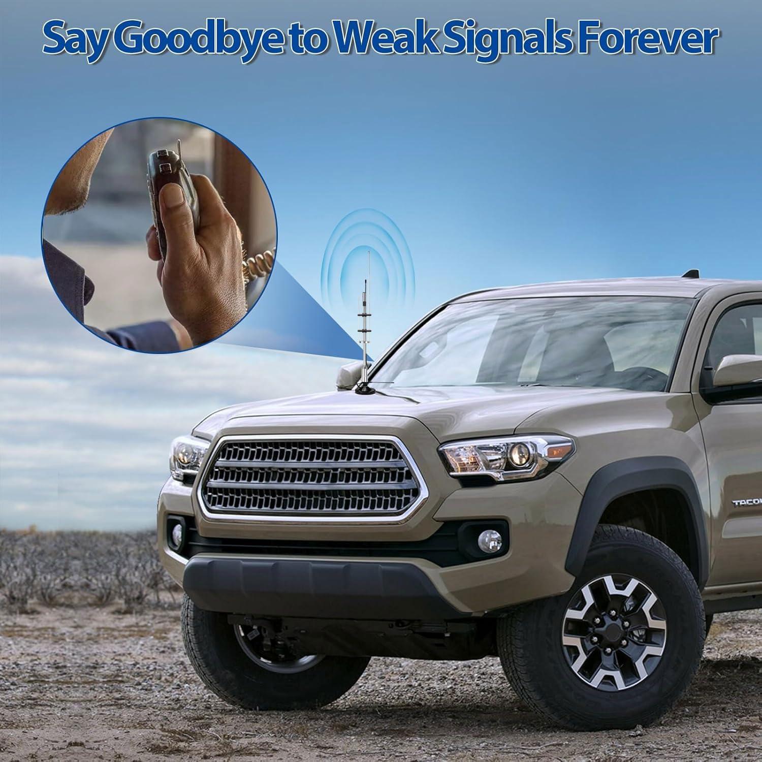 Antena GMRS 2m 70cm SIGNALPLUS con Base Magnética 5m Cable