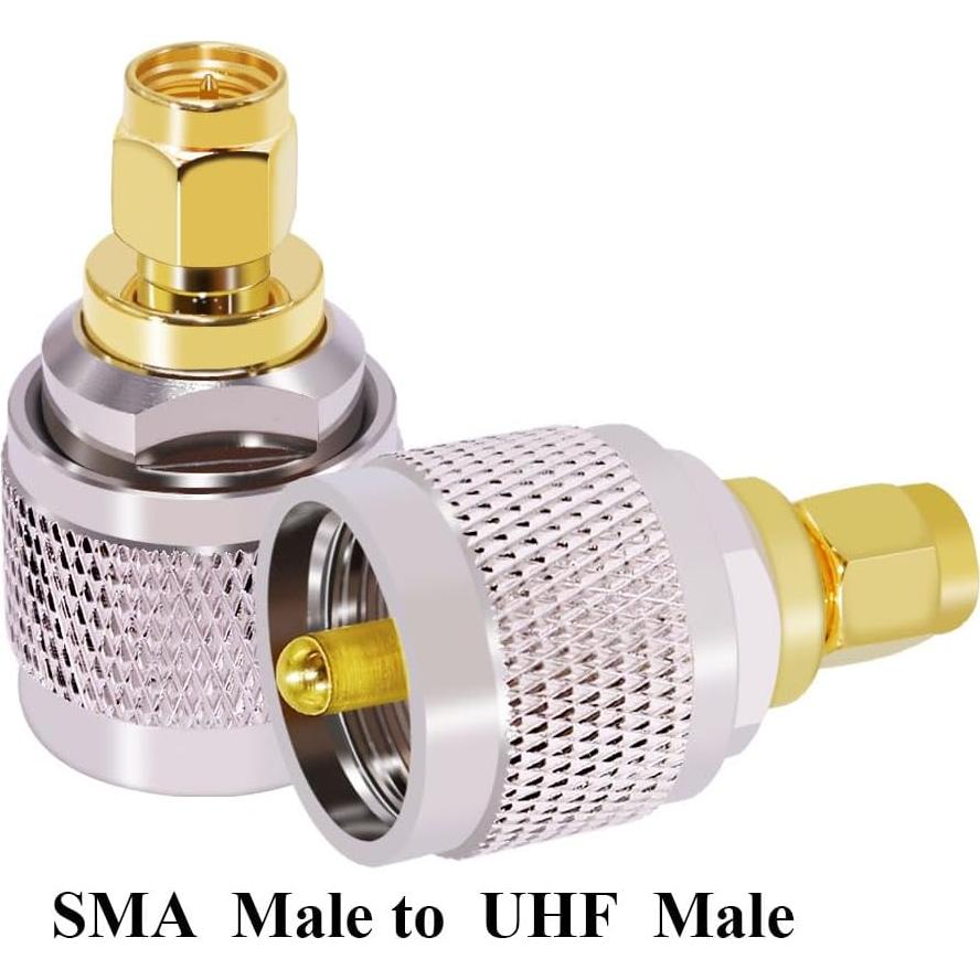 Adaptador Coaxial SMA Macho a UHF Macho CNARIO 2PCS