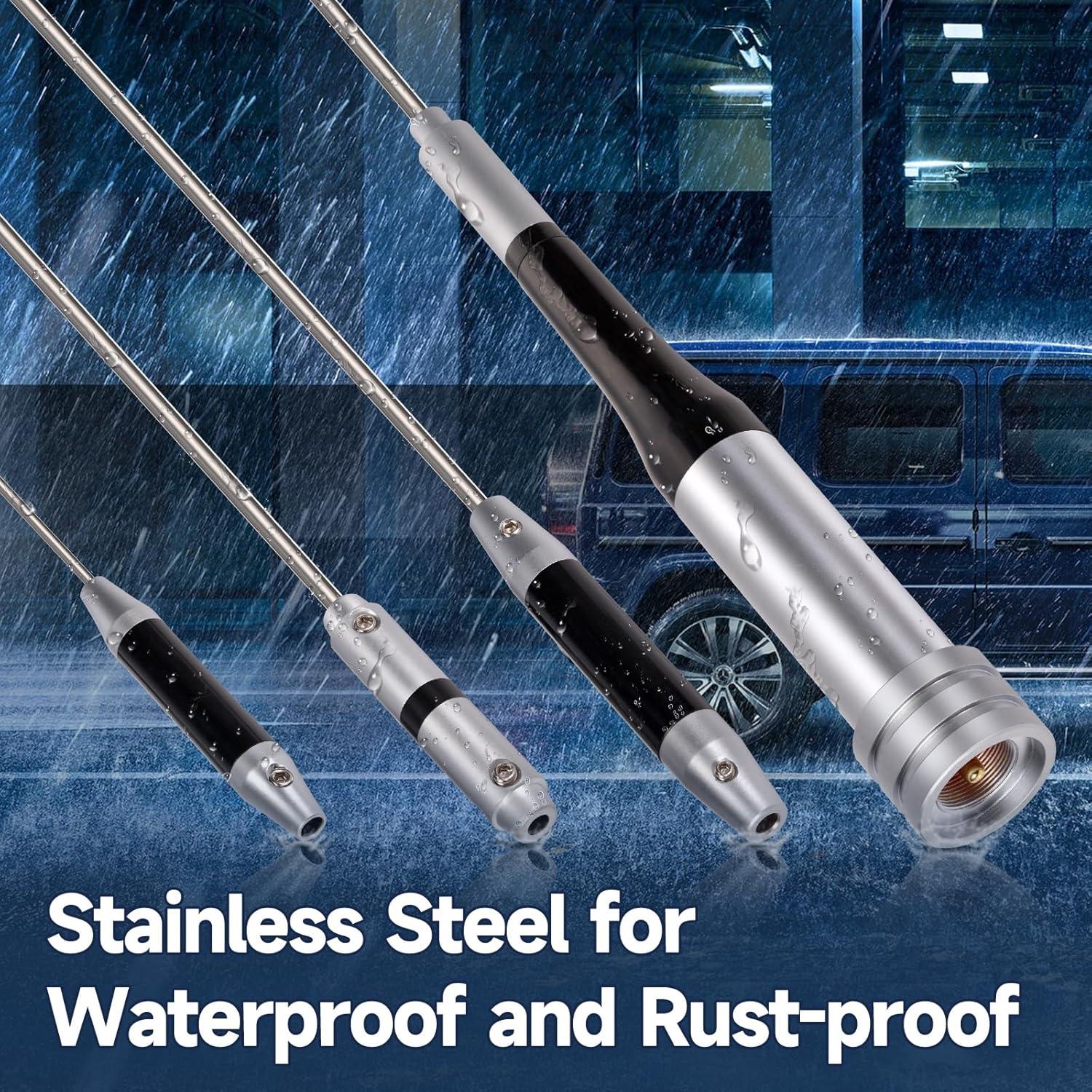 Antena de Radio Móvil Bingfu 1.58m Doble Banda VHF UHF 144/430MHz