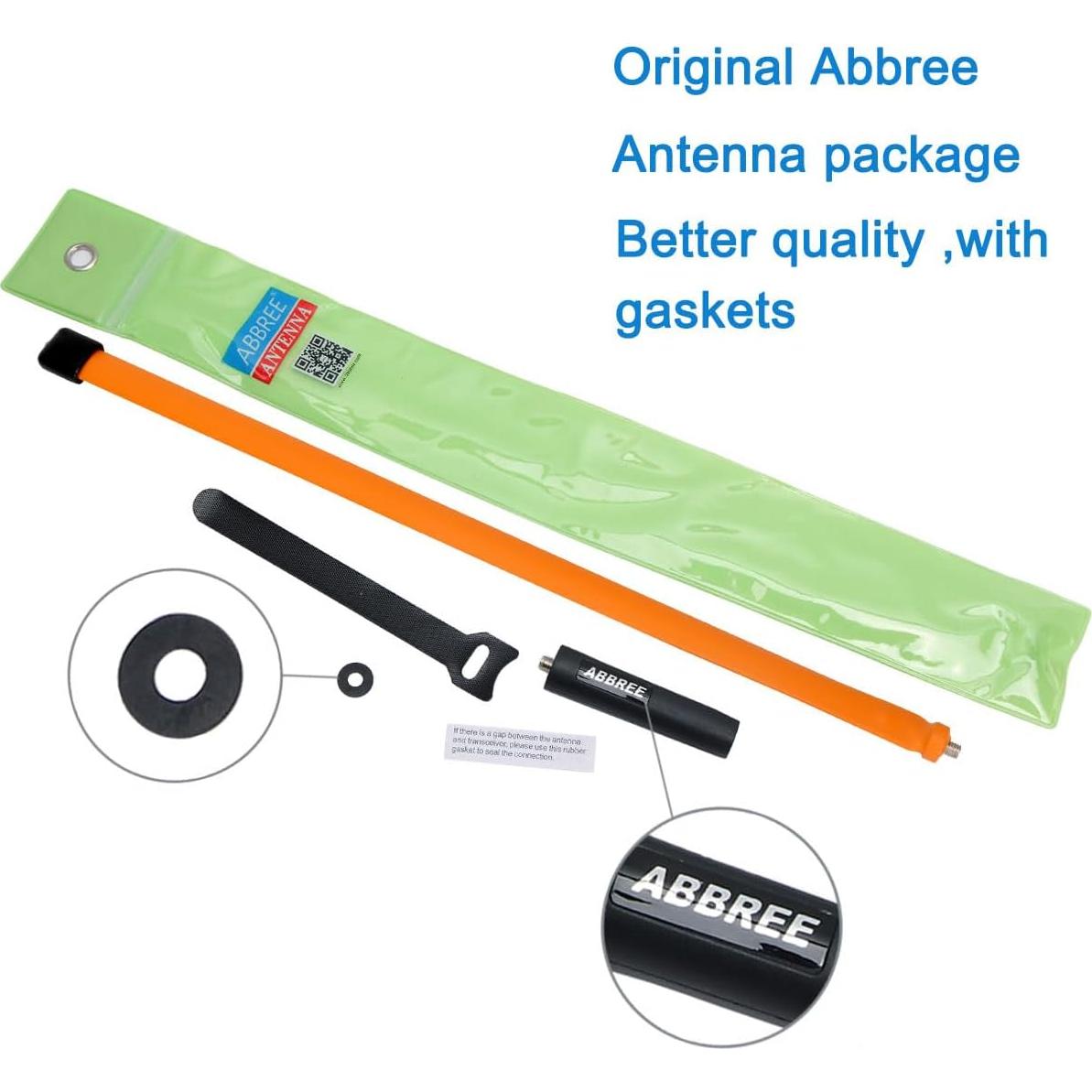 Antena Táctica ABBREE SMA-Femenino Naranja 47.6 cm 144/430MHz