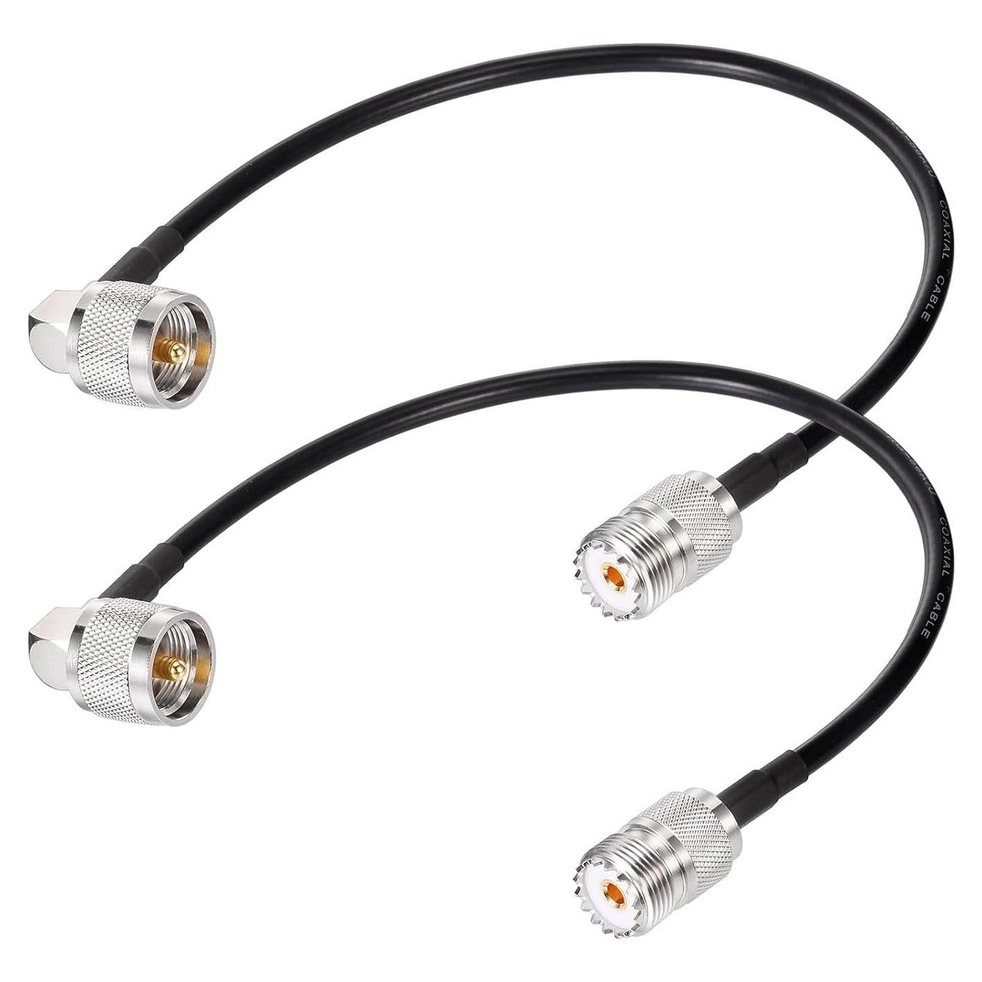 Cable Coaxial RG58 30cm UHF SO239 a PL259 2pcs