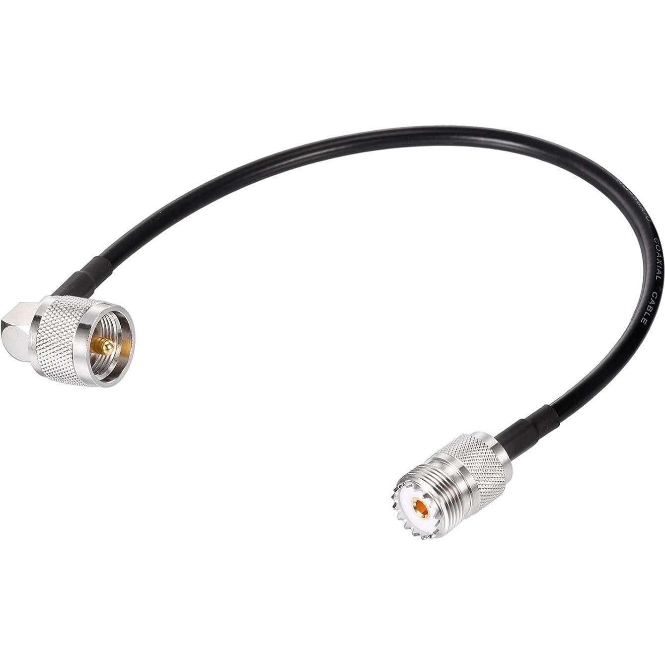 Cable Coaxial RG58 30cm UHF SO239 a PL259 2pcs