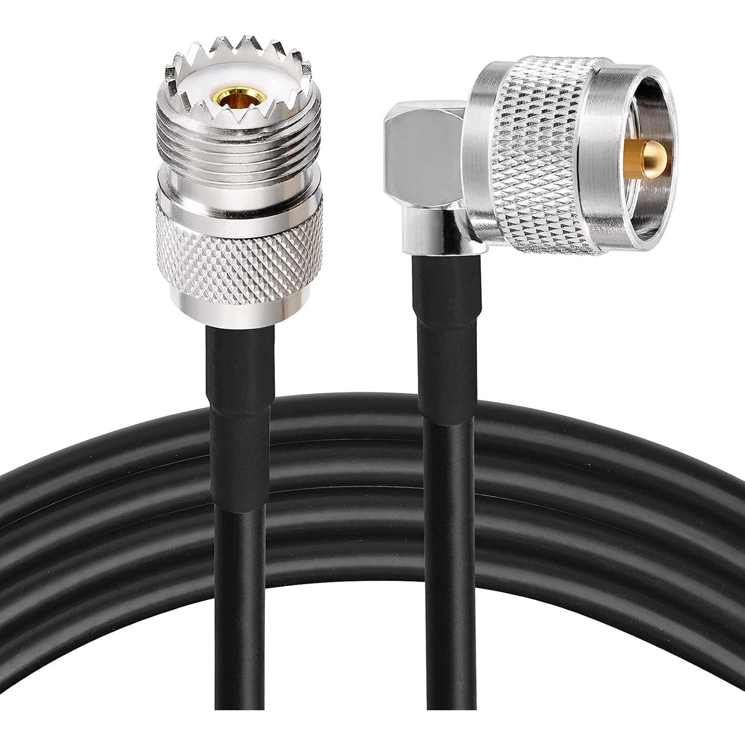 Cable Coaxial RG58 30cm UHF SO239 a PL259 2pcs