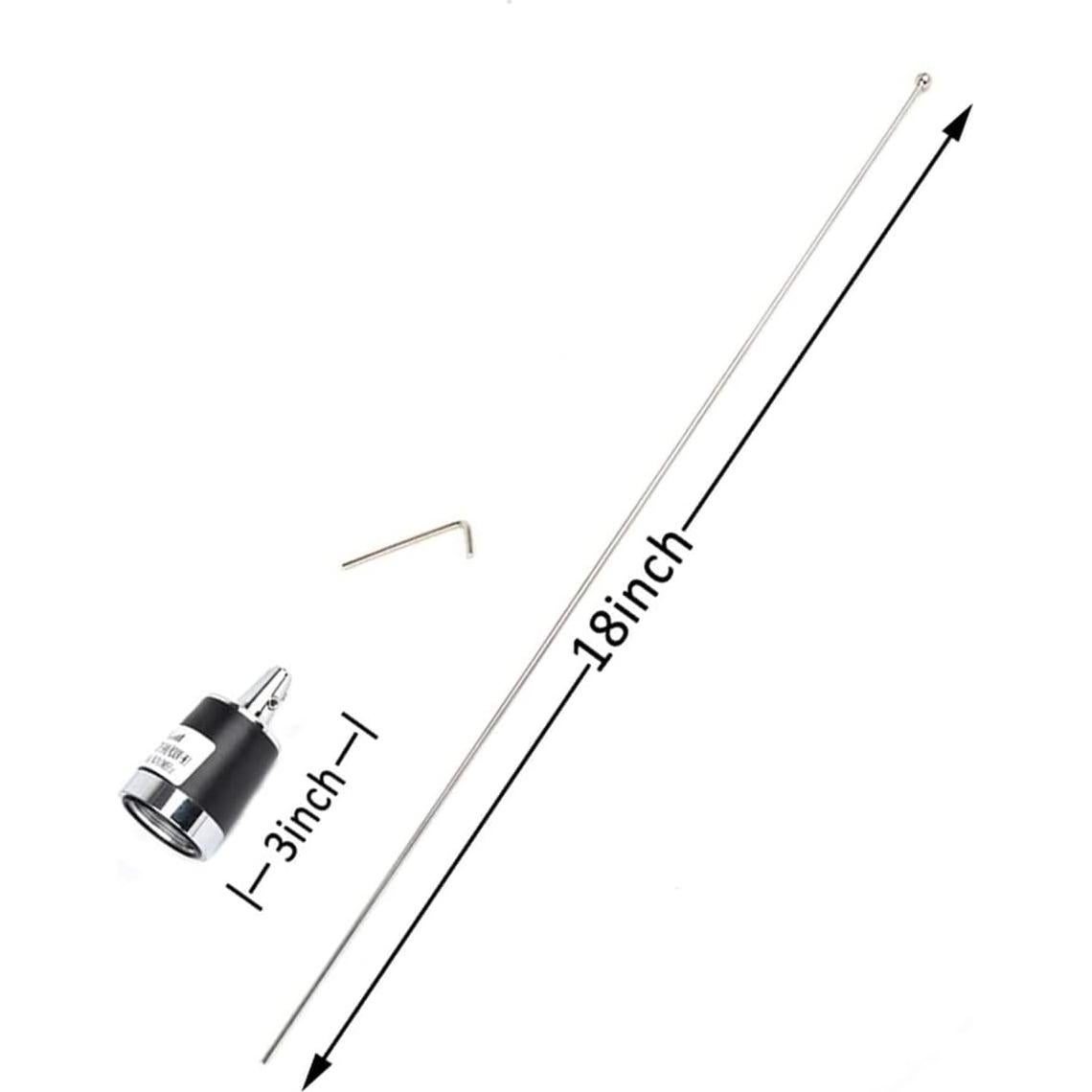 Antena NMO Doble Banda VHF/UHF HYS 144/430MHz con Base Magnética 5m