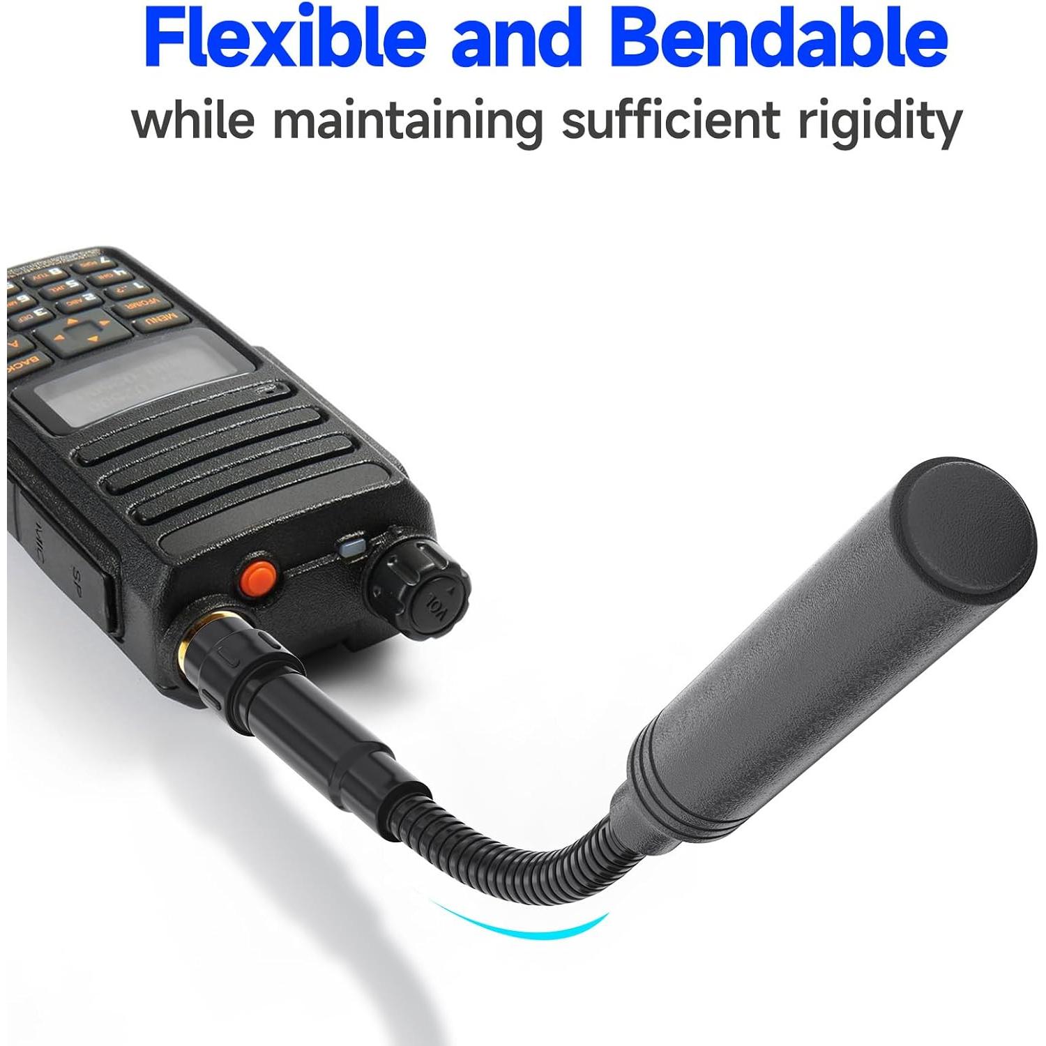 Antena VHF/UHF Eightwood Gooseneck 3.5dBi SMA para Radios