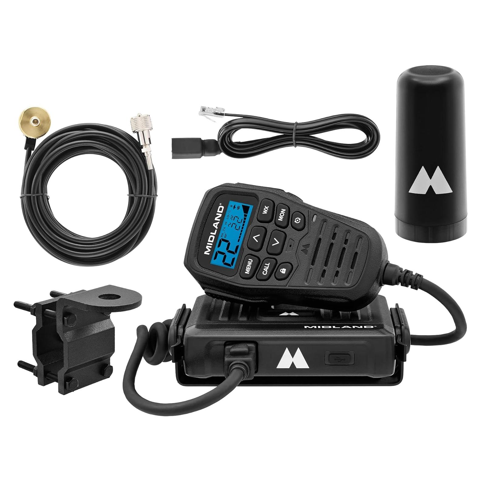 Radio de Dos Vías Midland MXT275VP4 15W GMRS para Vehículos