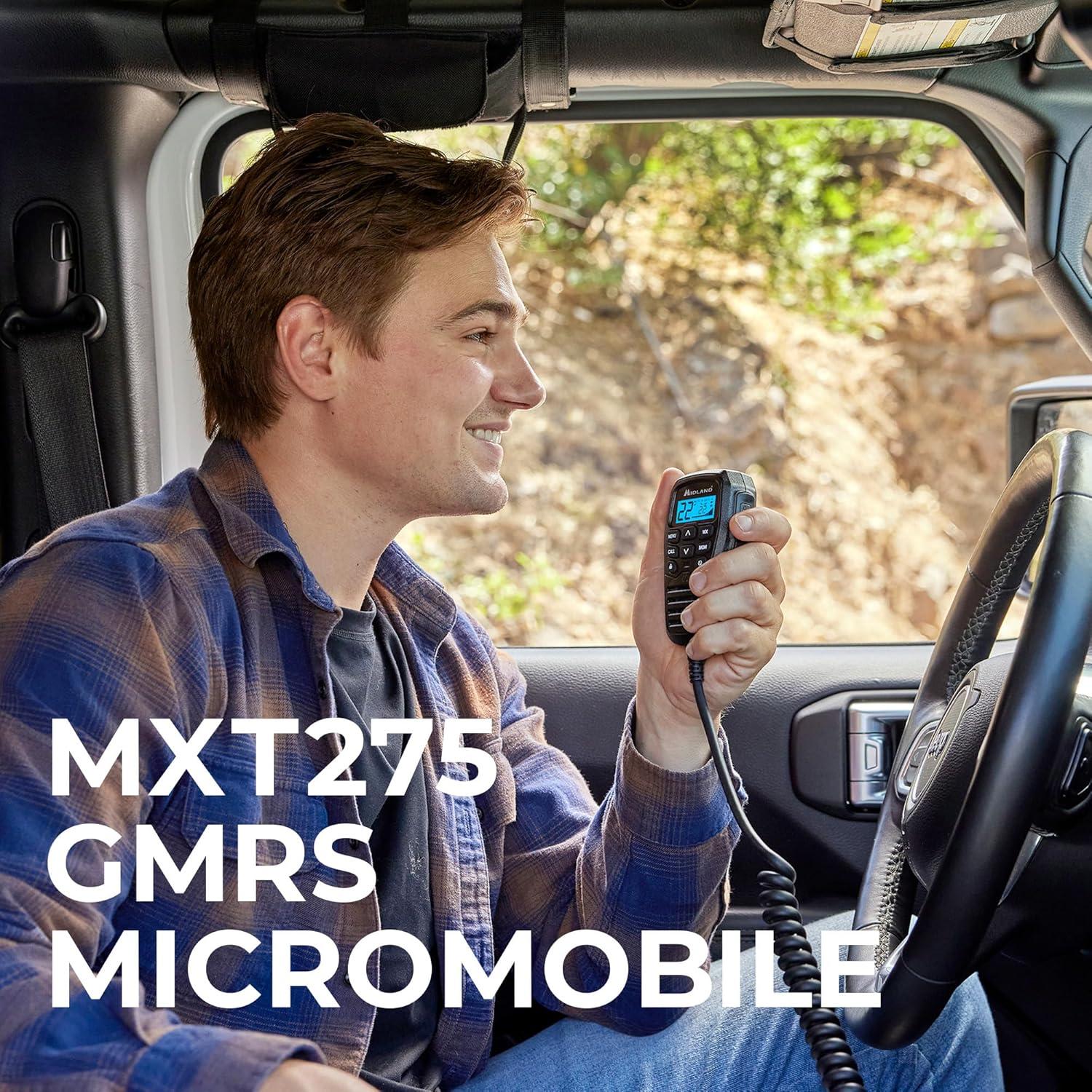 Radio de Dos Vías Midland MXT275VP4 15W GMRS para Vehículos