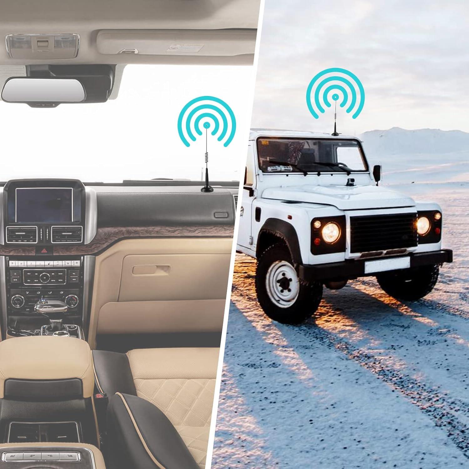 Antena CB de Base Magnética Eifagur 27MHz 33cm con Adaptador