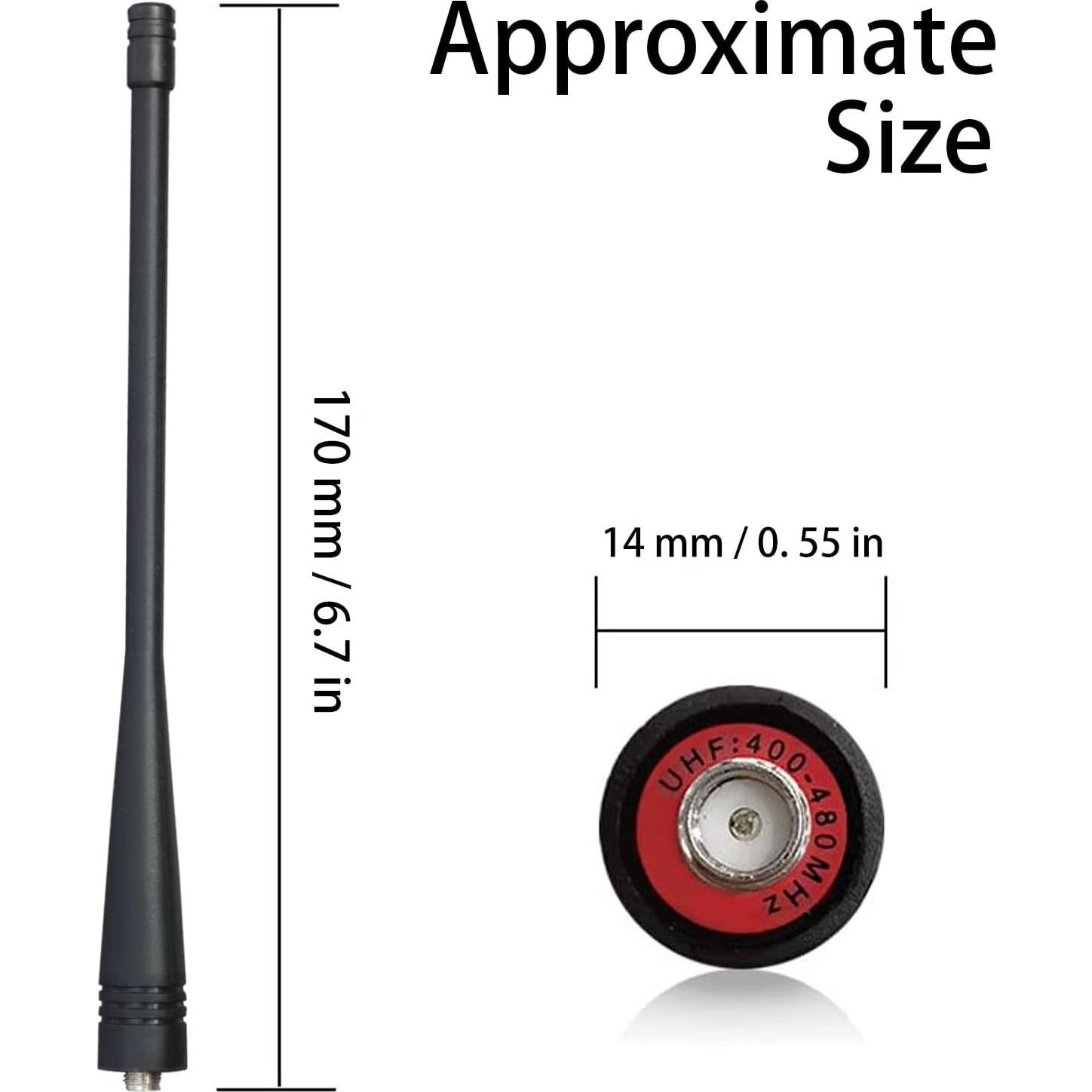 Antena Larga SAMCOM 17 cm SMA-Femenino UHF 400-480MHz (6pcs)