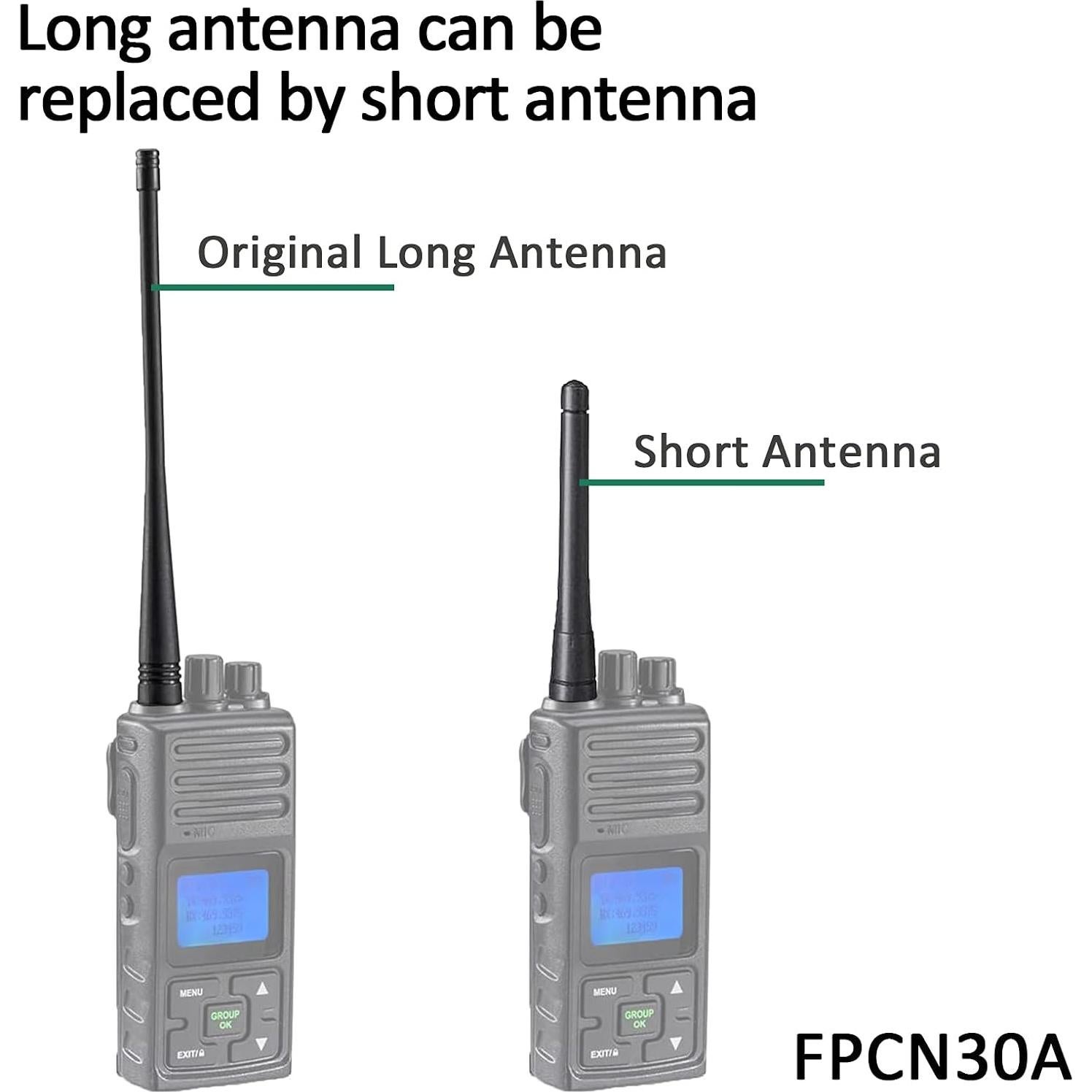 Antena Larga SAMCOM 17 cm SMA-Femenino UHF 400-480MHz (6pcs)