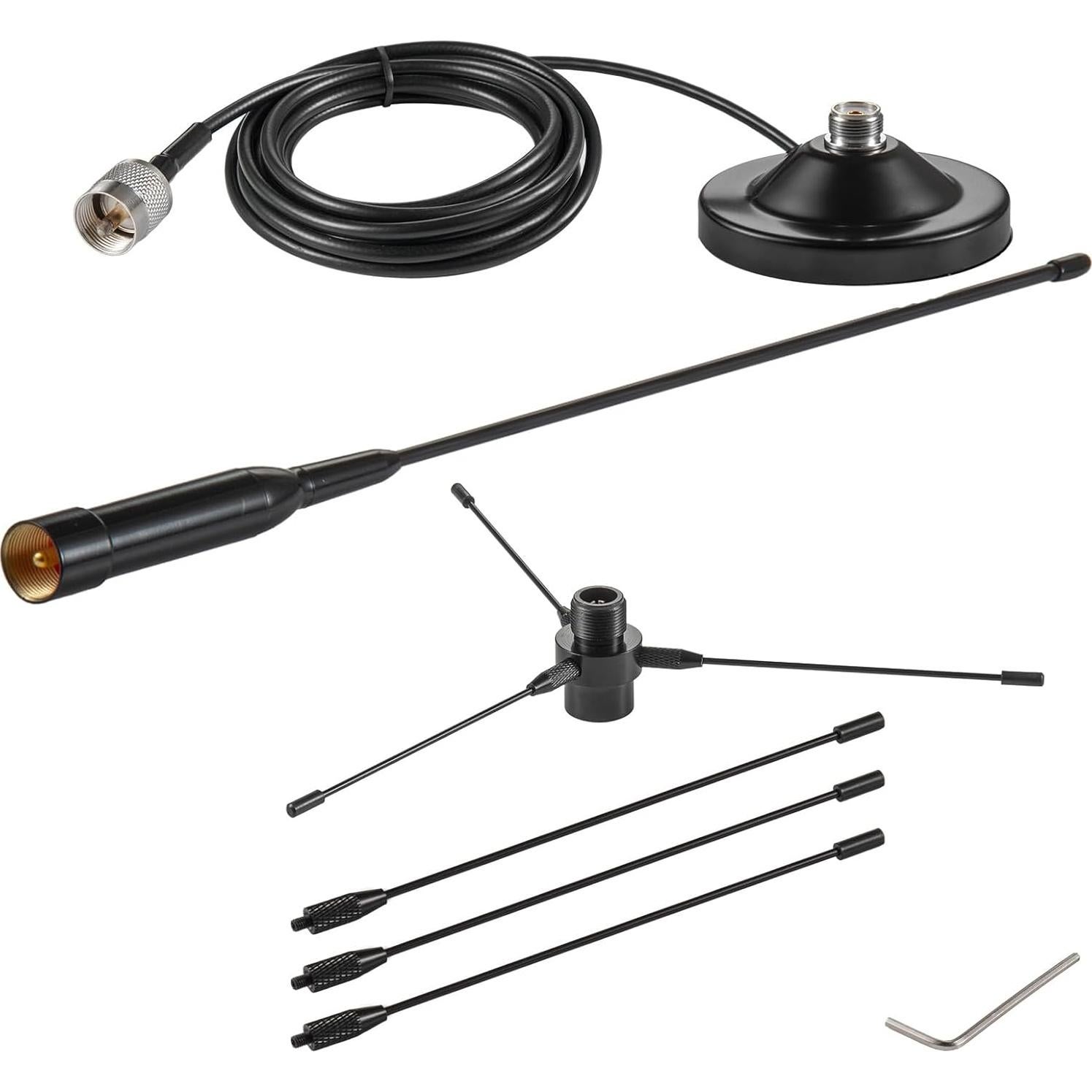 Antena UHF VHF eifagur 136-174MHz 400-470MHz Base Magnética