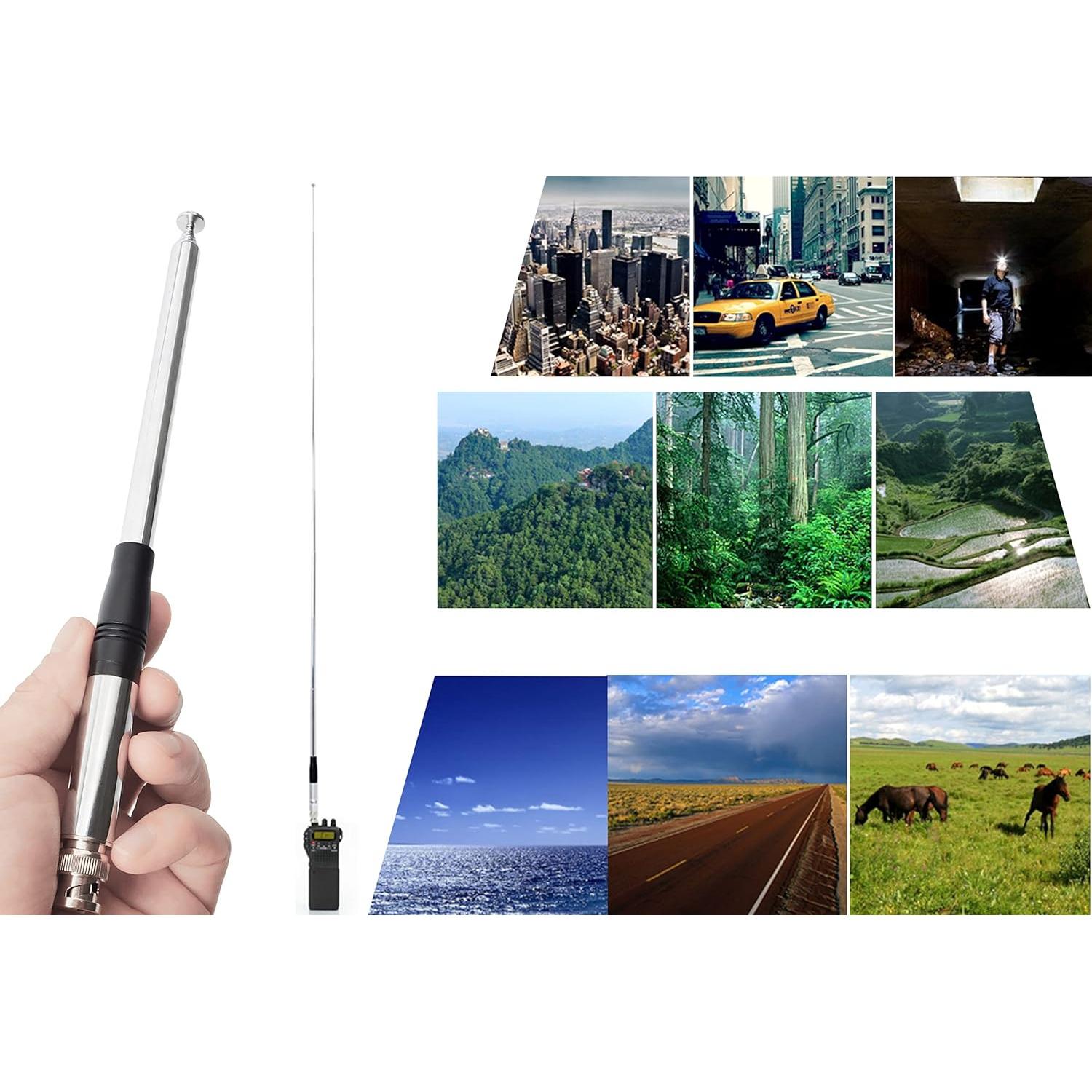 Antena Telescópica HYS 27MHz BNC 23cm a 130cm para Radio CB