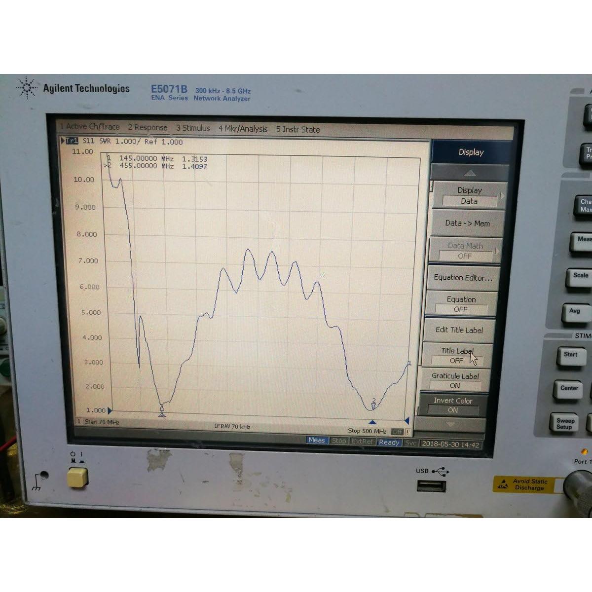 Antena Móvil Doble Banda VHF UHF Anshi SMA 45.72 cm