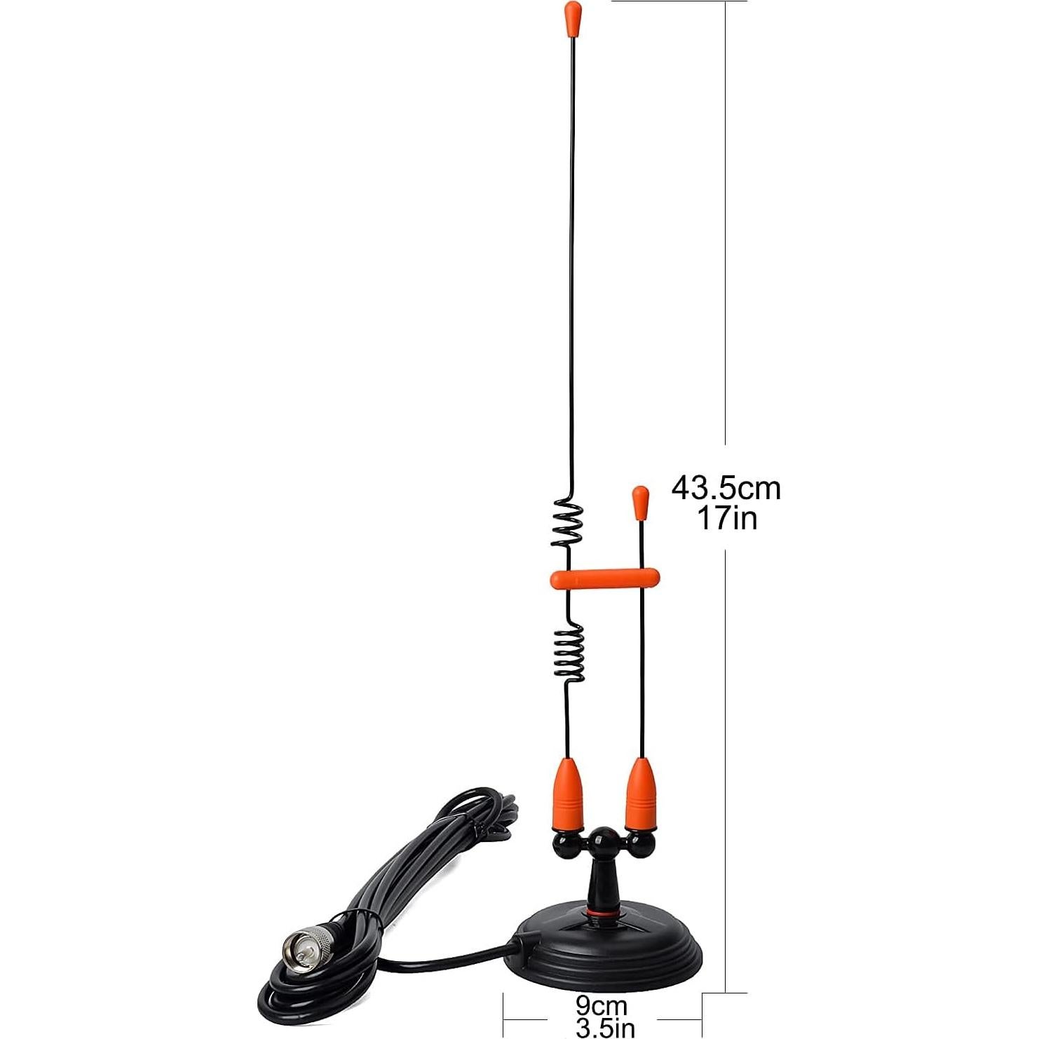 Antena Móvil UAYESOK Doble Banda VHF/UHF 2m 70cm Base Magnética
