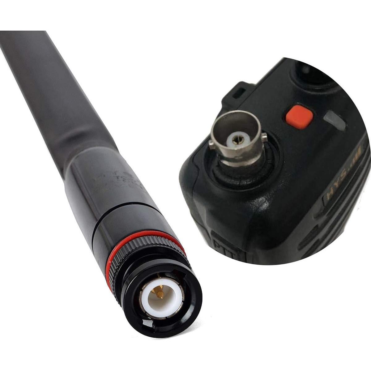 Antena Plegable BNC HYS Doble Banda 2m/70cm 144/430MHz