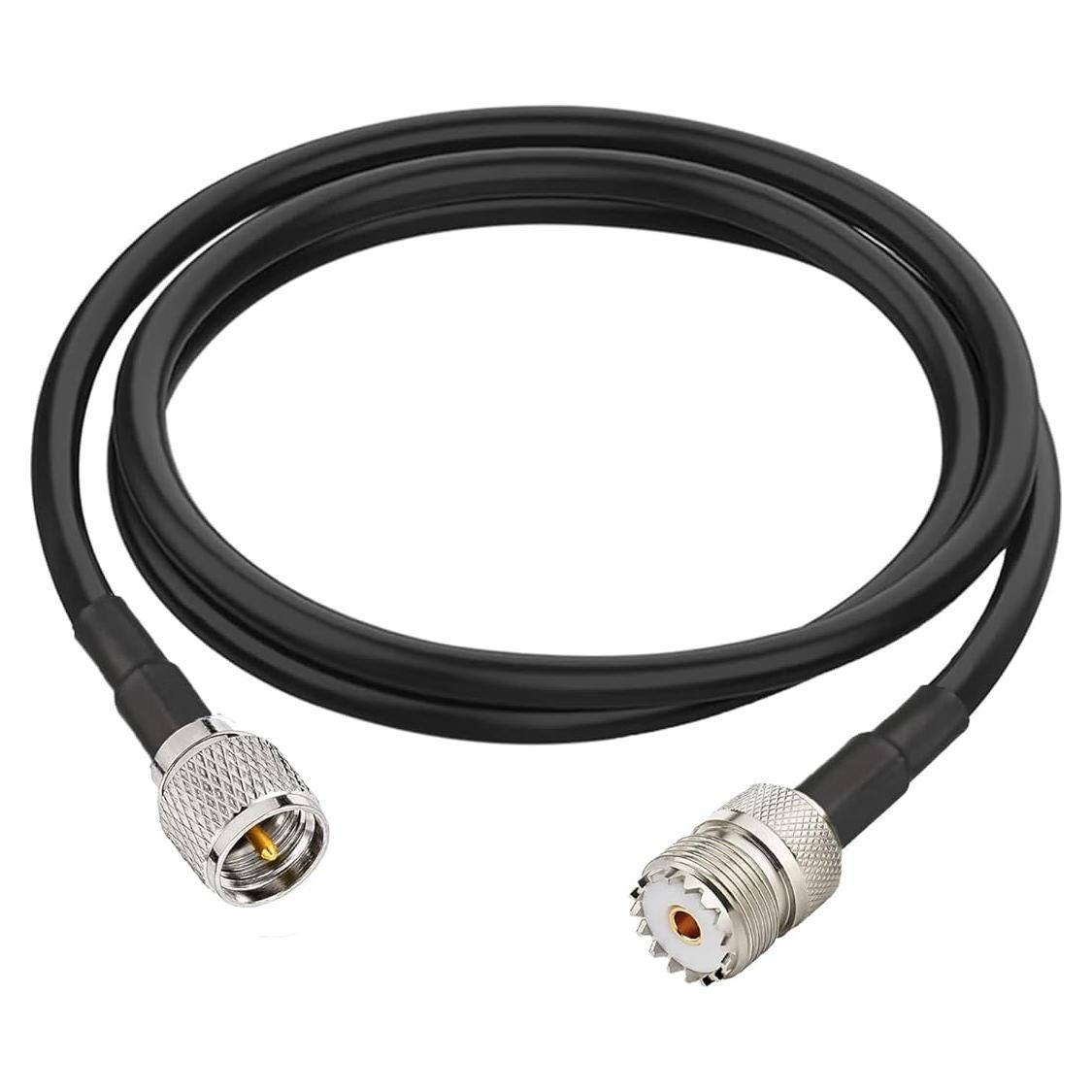 Cable coaxial RG58 1m MINI-UHF macho a SO-239 UHF hembra