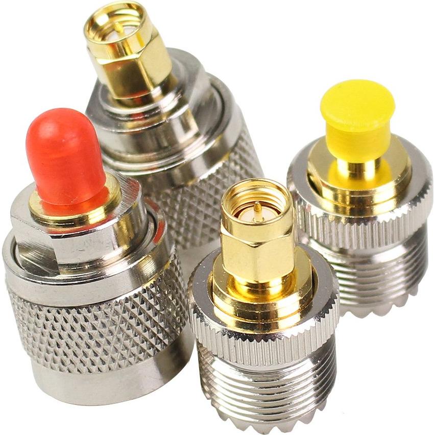 Kit de Adaptadores SMA-UHF 8 Piezas Exgoofit 50 Ohmios