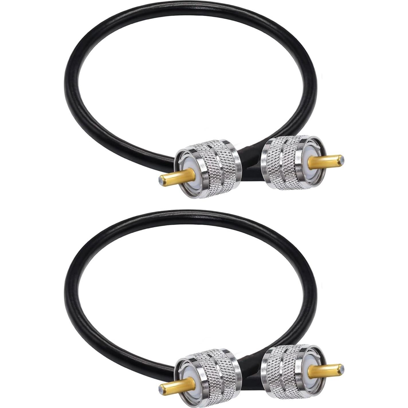 Cable Coaxial RG58 UHF Macho a Macho 30cm Tuolnk - 2 Piezas