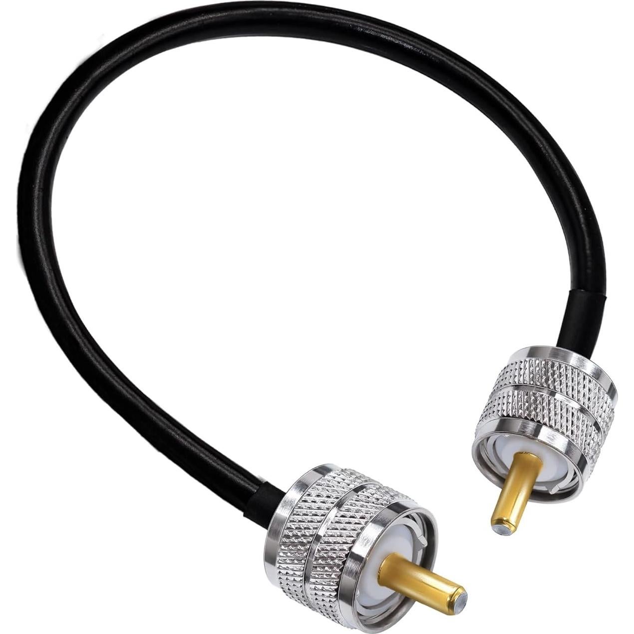 Cable Coaxial RG58 UHF Macho a Macho 30cm Tuolnk - 2 Piezas