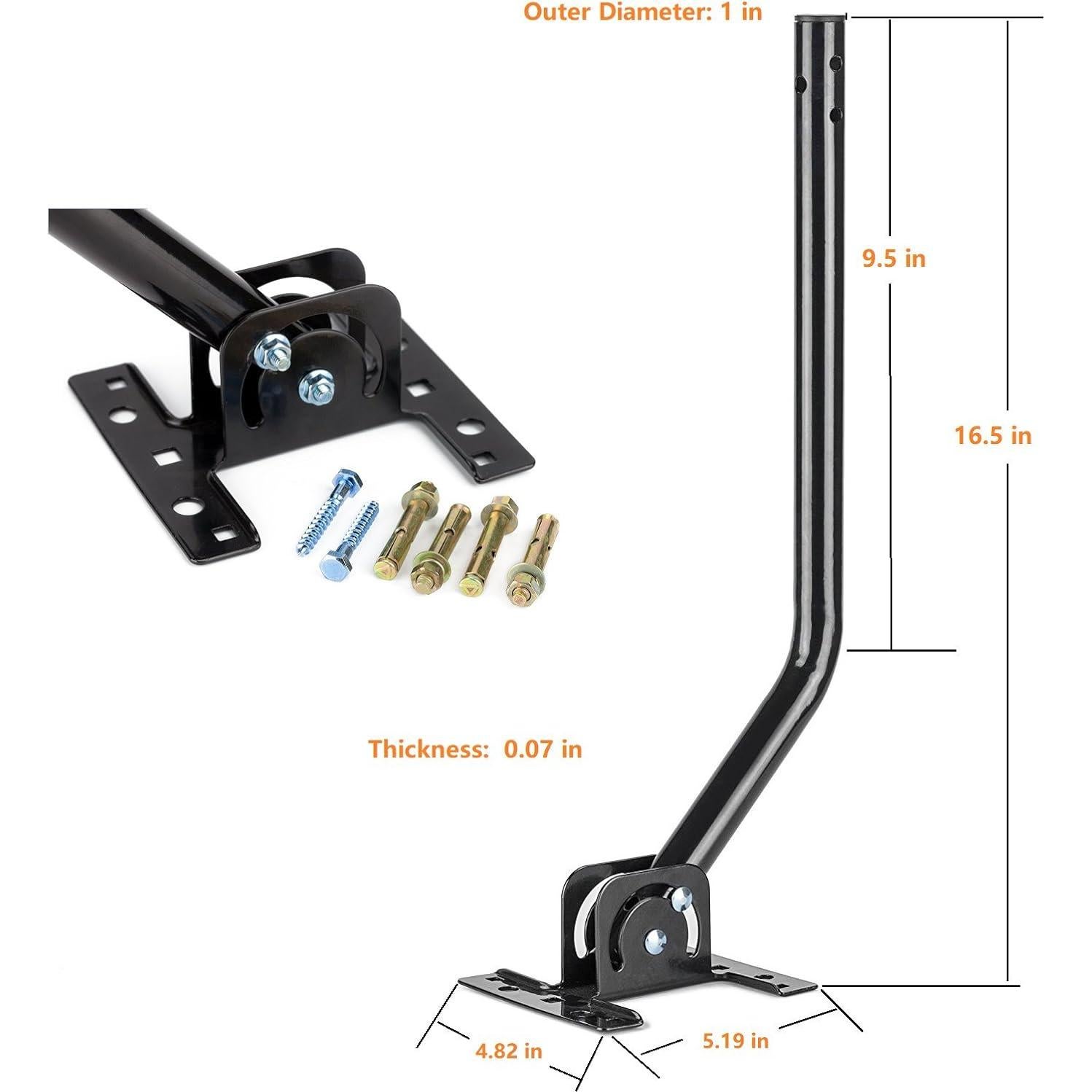 Antena Amplificada HDTV McDuory 150 Millas UHF/VHF - Incluye Poste y Cable