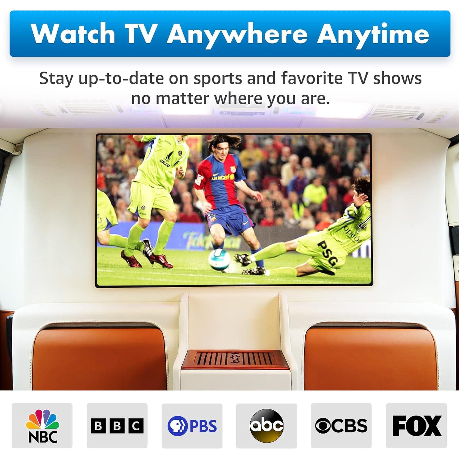 Antena de TV Exterior 360° DTB TECH JS21 Amplificada 4K Beige