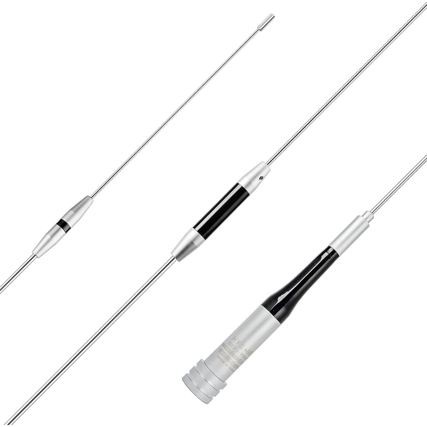 Antena de Radio Móvil HYS VHF/UHF 108.5cm 144/430MHz Doble Banda