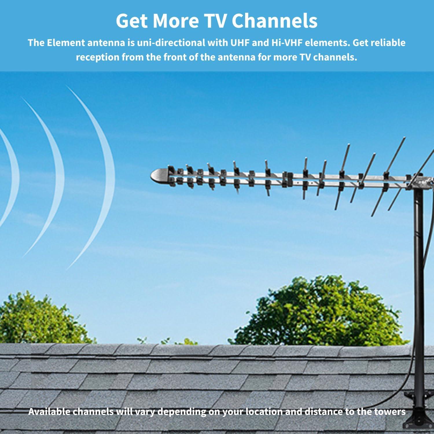 Antena UHF VHF HDTV Direccional Antenas Direct ELEMENT 96 km