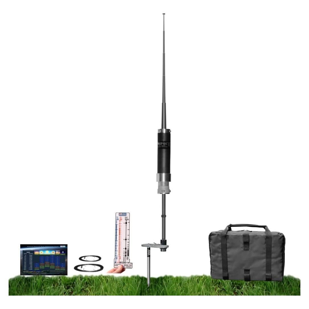 Antena HF Portátil Super Antena MP1DXG con Montaje a Tierra