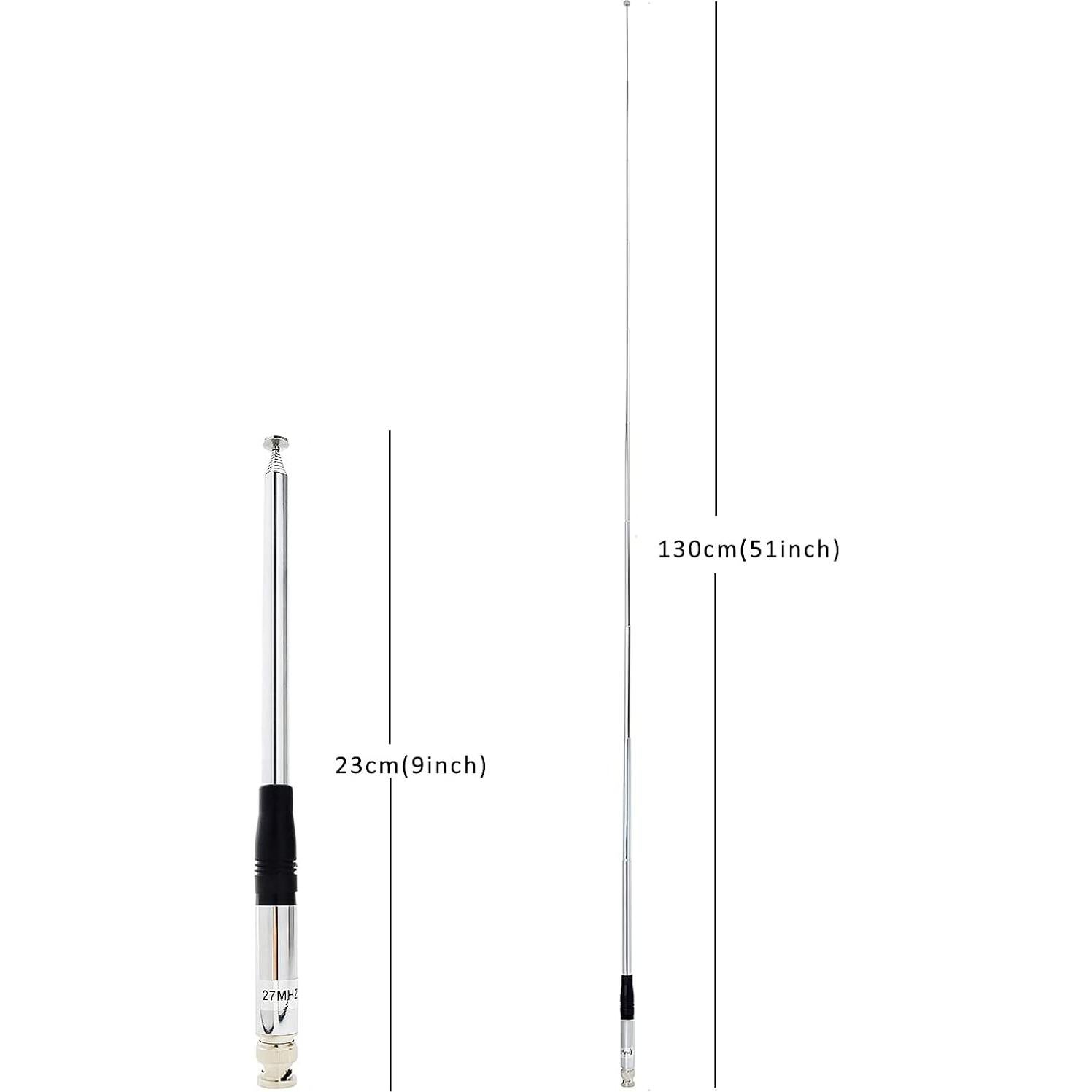 Antena Telescópica HYS 27MHz BNC 23-130cm