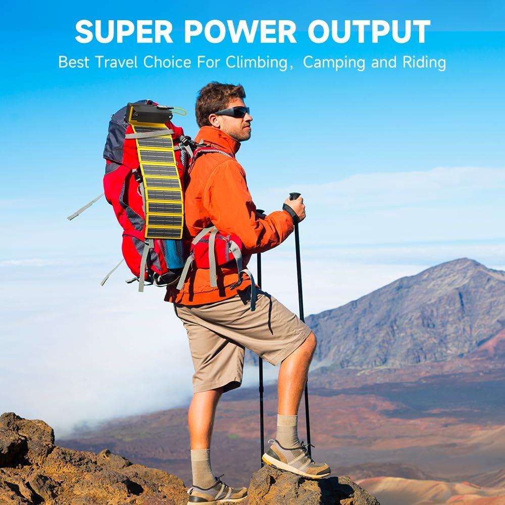 Cargador Solar Plegable 12W Shargeek para Camping y Senderismo