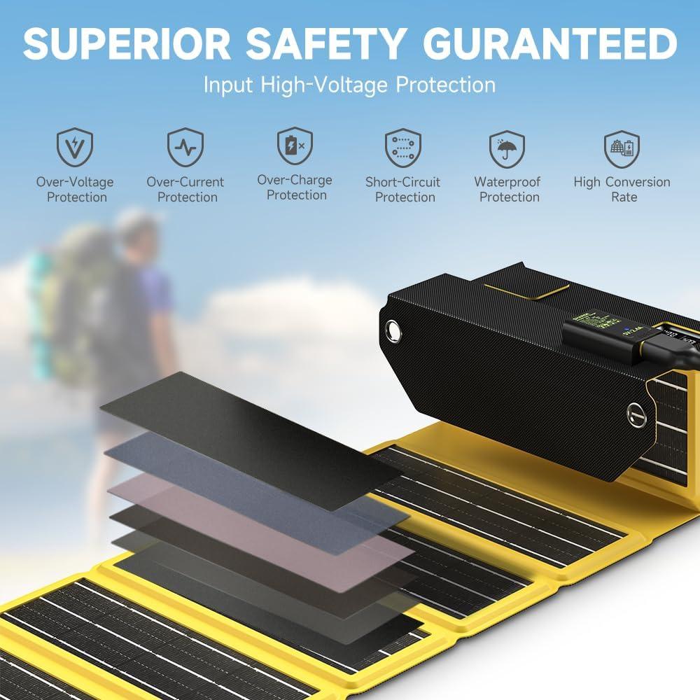 Cargador Solar Plegable 12W Shargeek para Camping y Senderismo